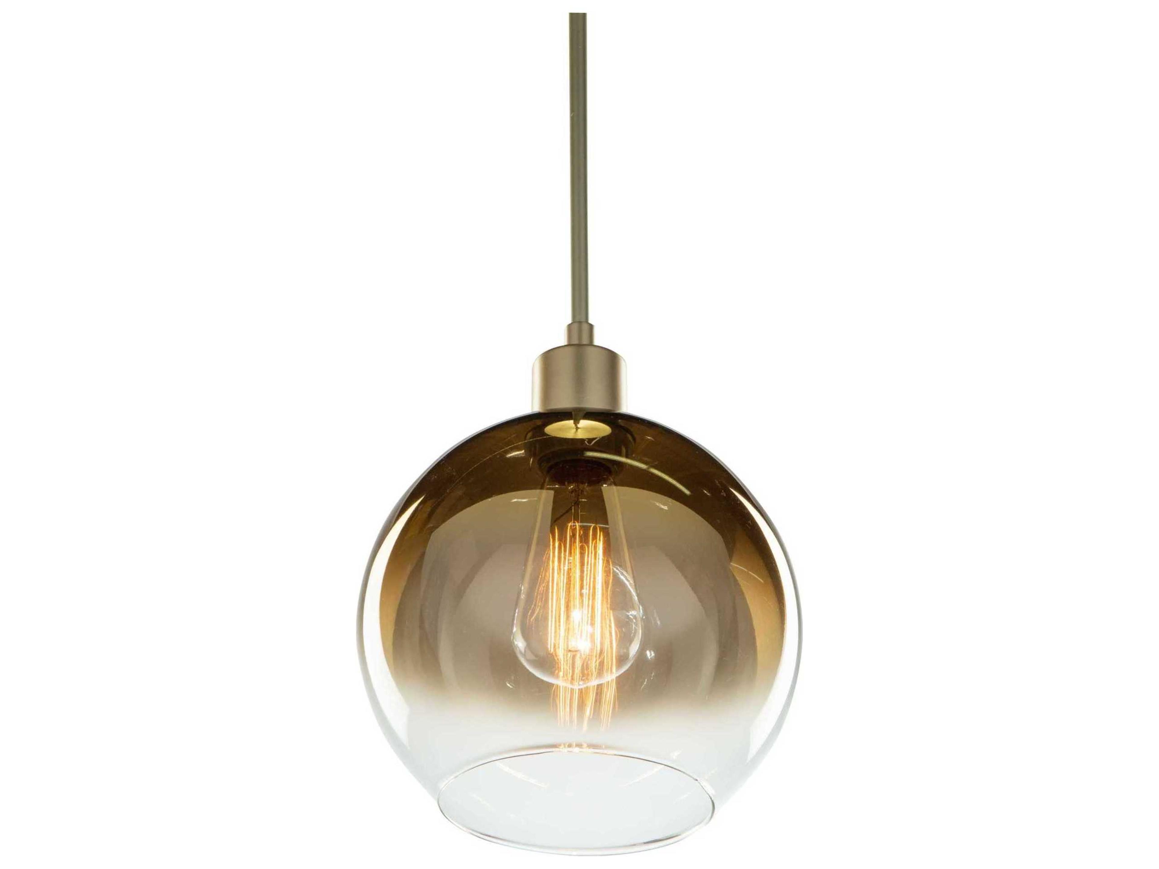 Artcraft Morning Mist 1-Light Gold Glass LED Globe Mini Pendant