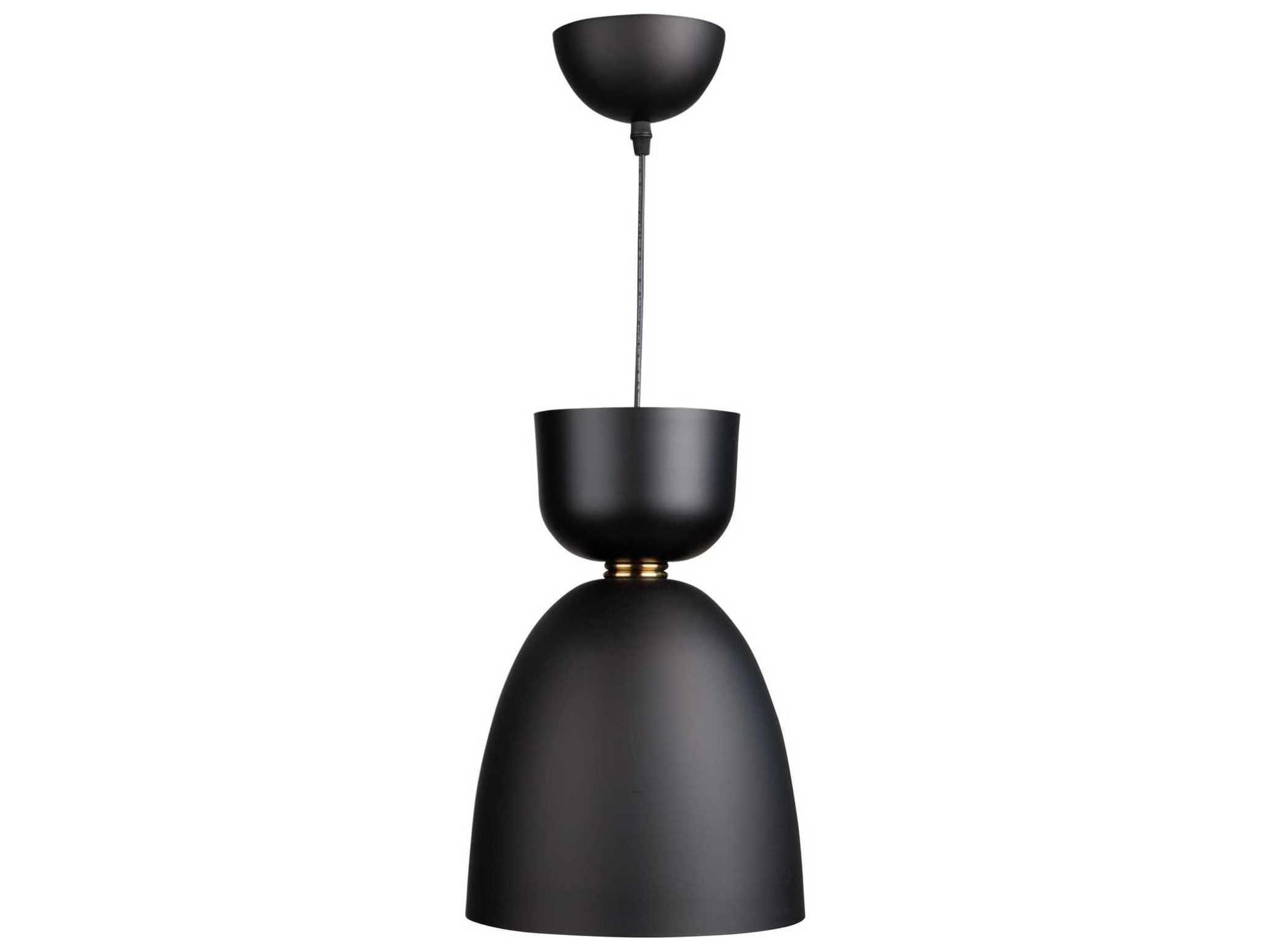 Artcraft Tempo 1-Light Matte Black And Brass LED Geometric Mini Pendant