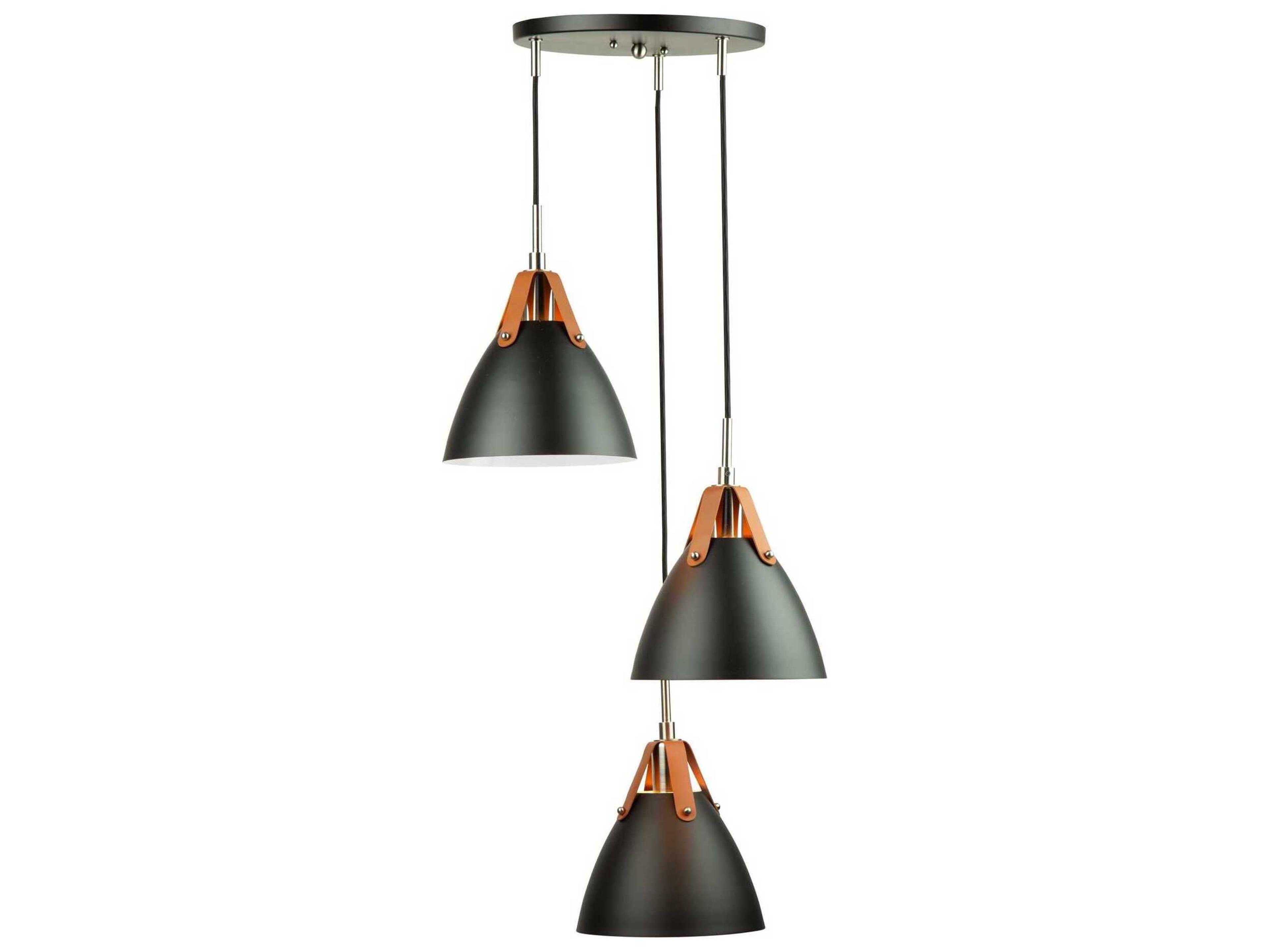 Artcraft Tote 3-Light Black Pendant