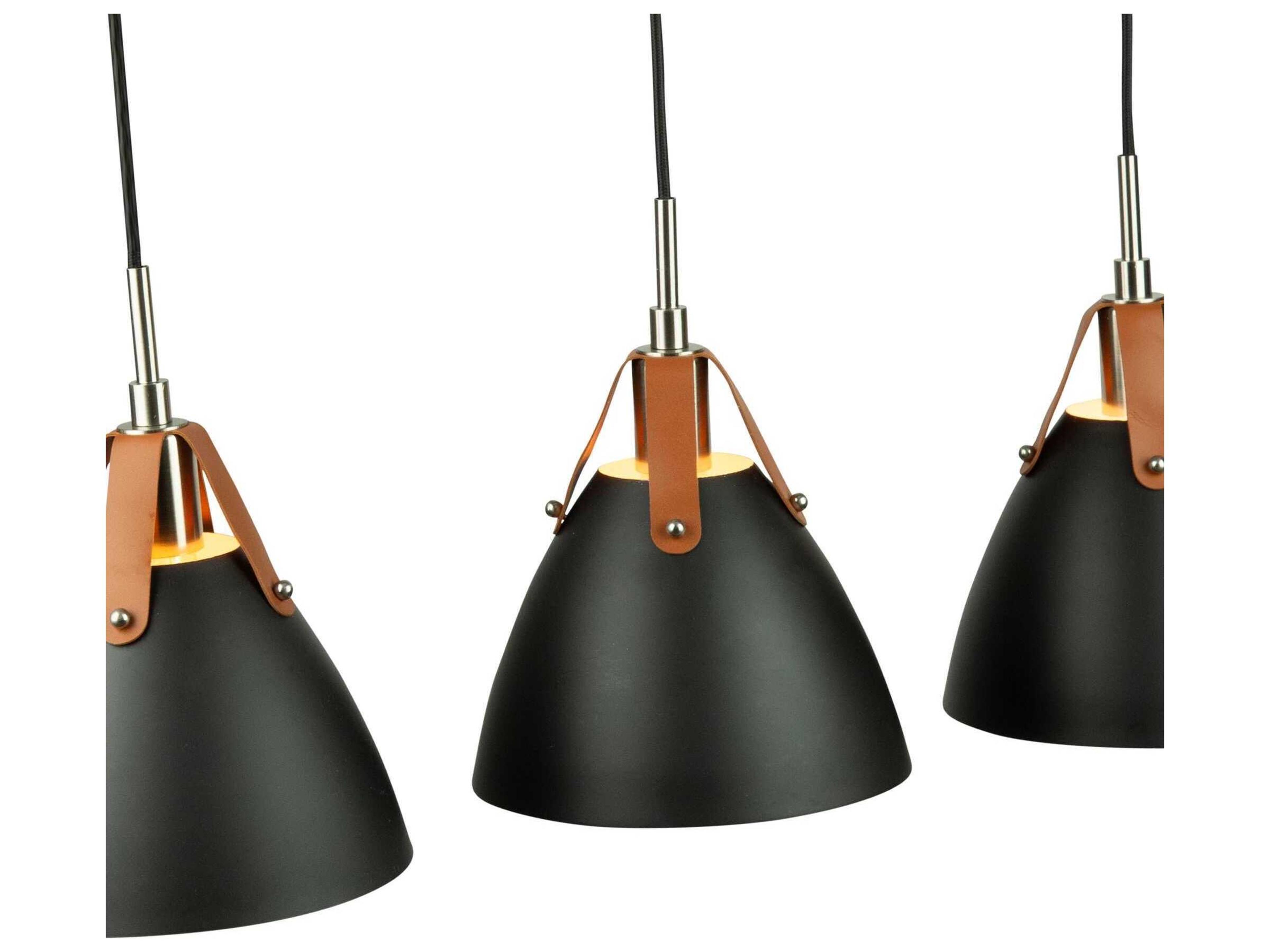 Artcraft Tote 3-Light Black Linear Island Pendant