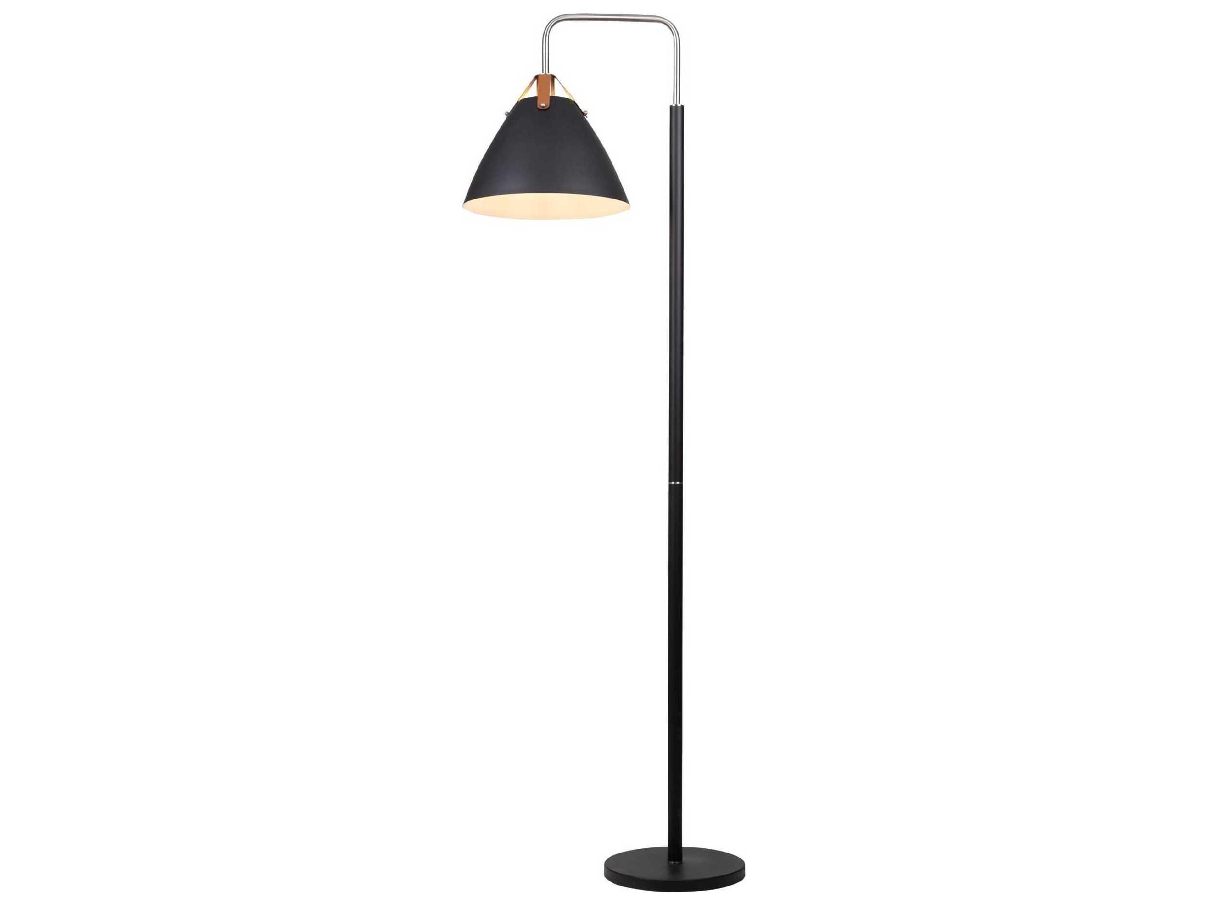 Artcraft Tote Black Brass Iron Floor Lamp