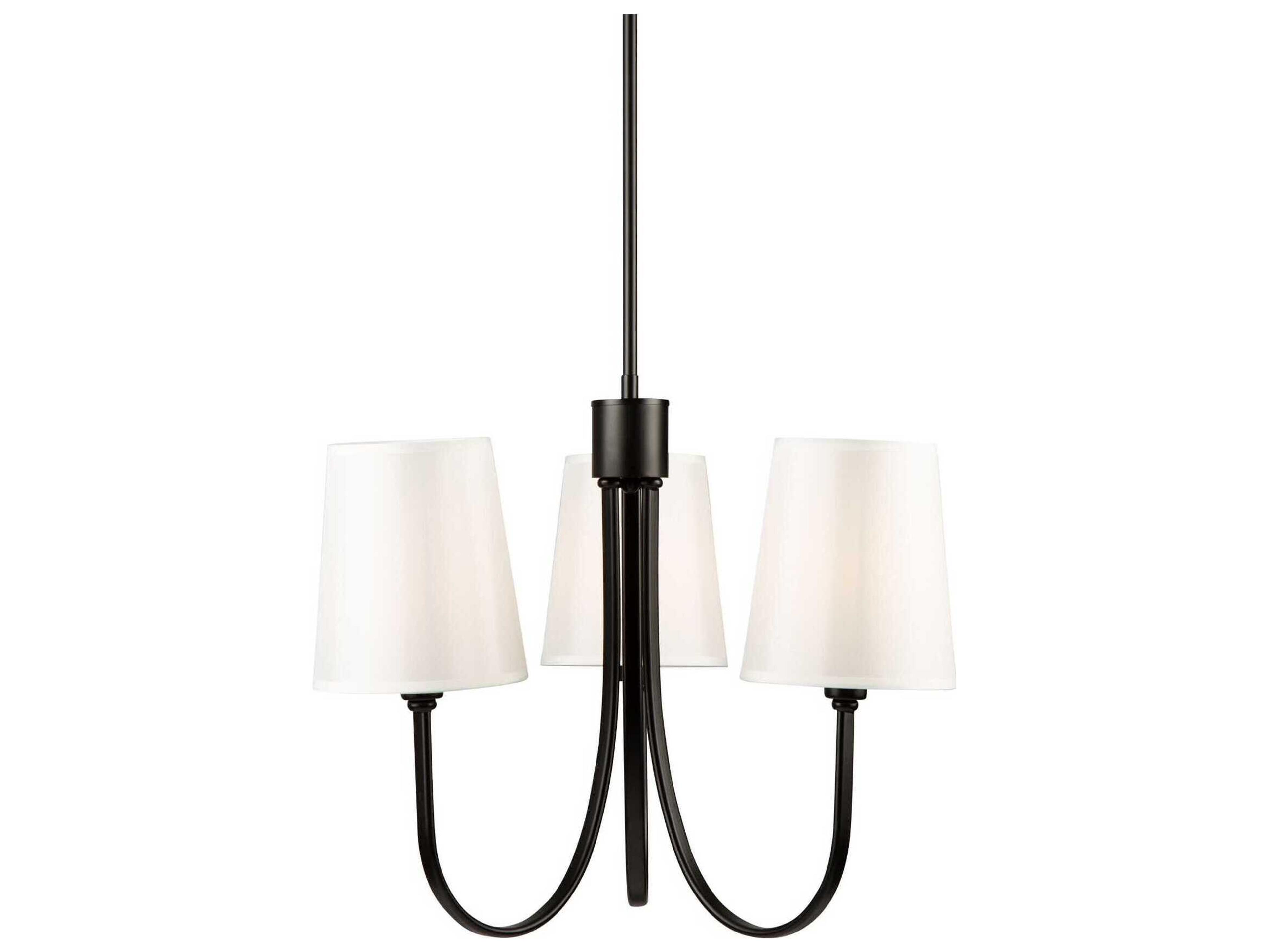 Artcraft Rhythm 3-Light Black Empire Chandelier