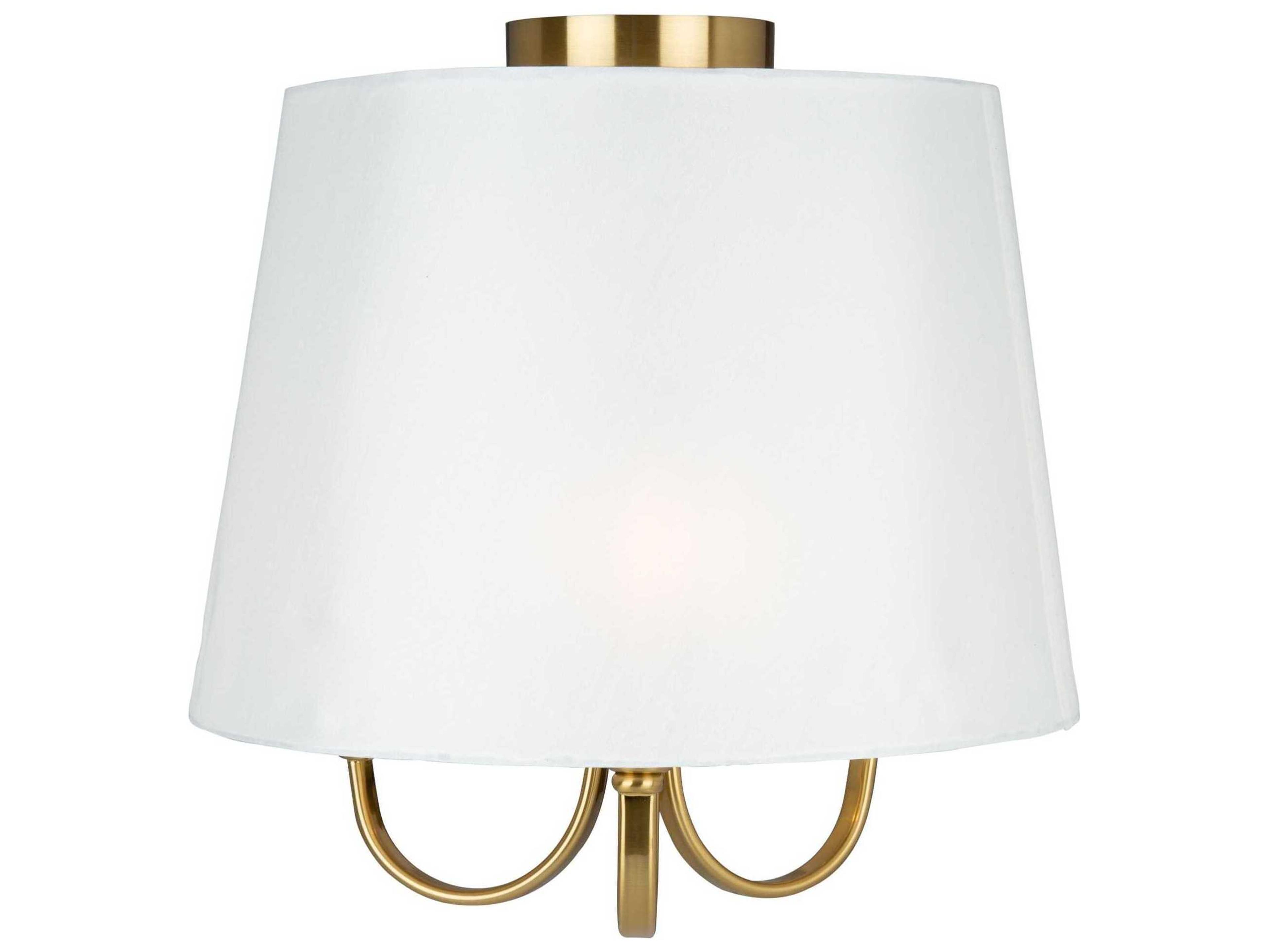 Artcraft Rhythm 3-Light Brushed Gold Empire Semi Flush Mount