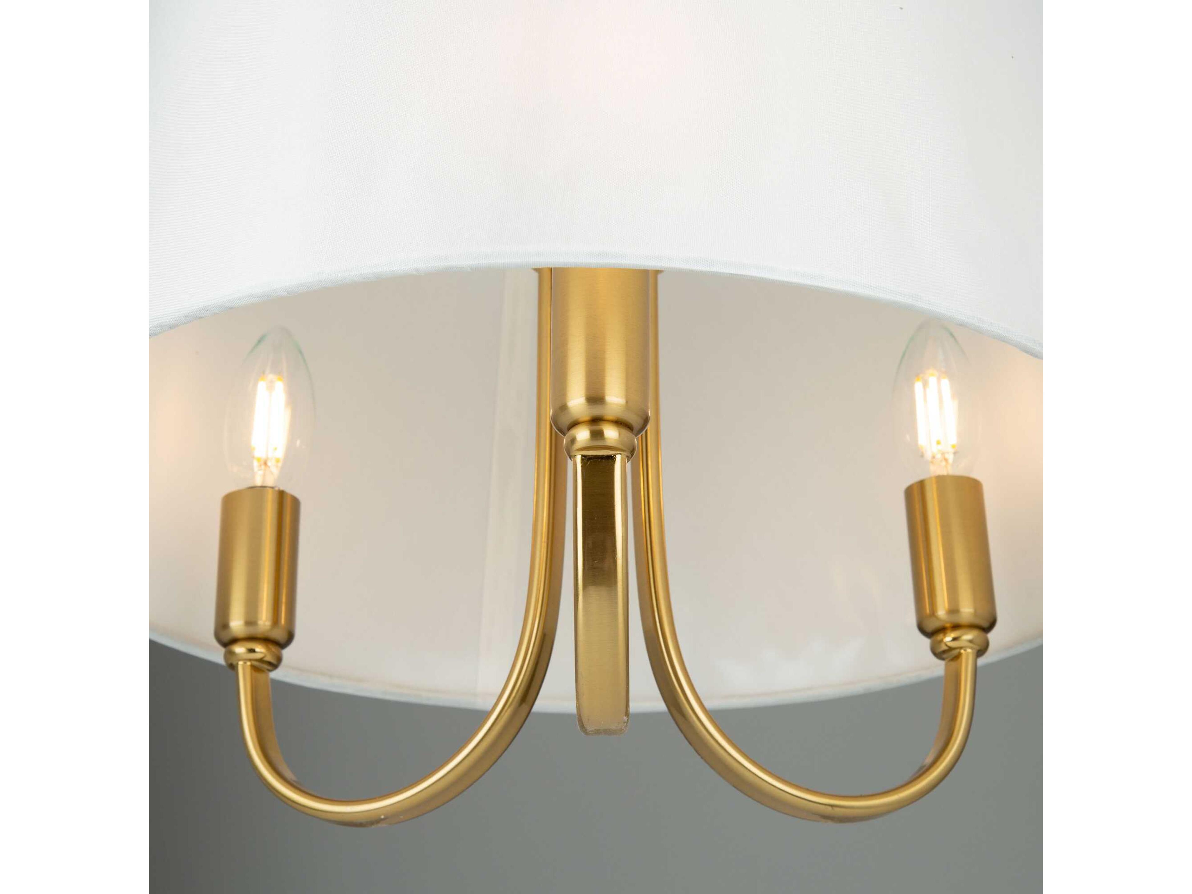 Artcraft Rhythm 3-Light Brushed Gold Empire Semi Flush Mount