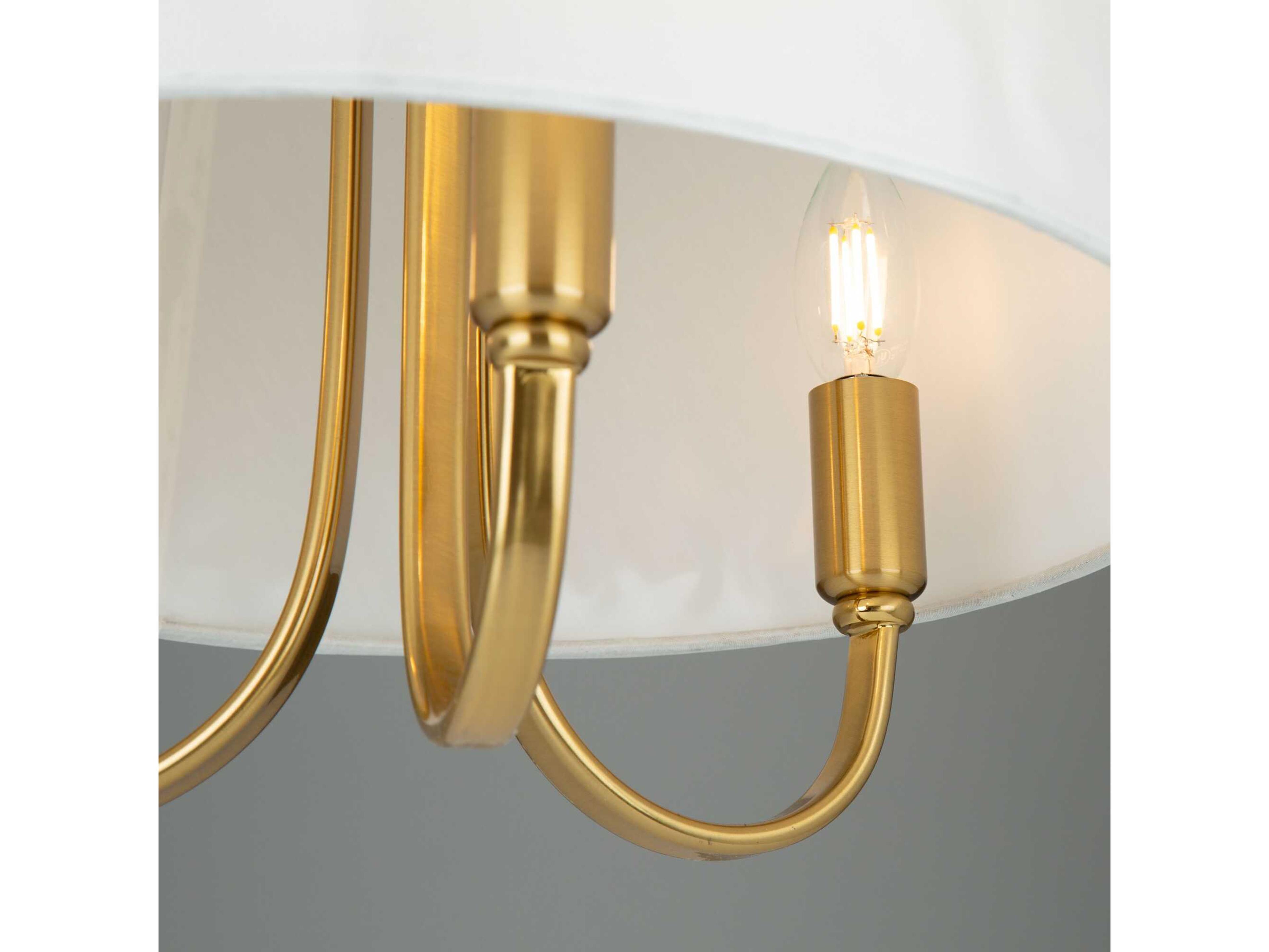 Artcraft Rhythm 3-Light Brushed Gold Empire Semi Flush Mount