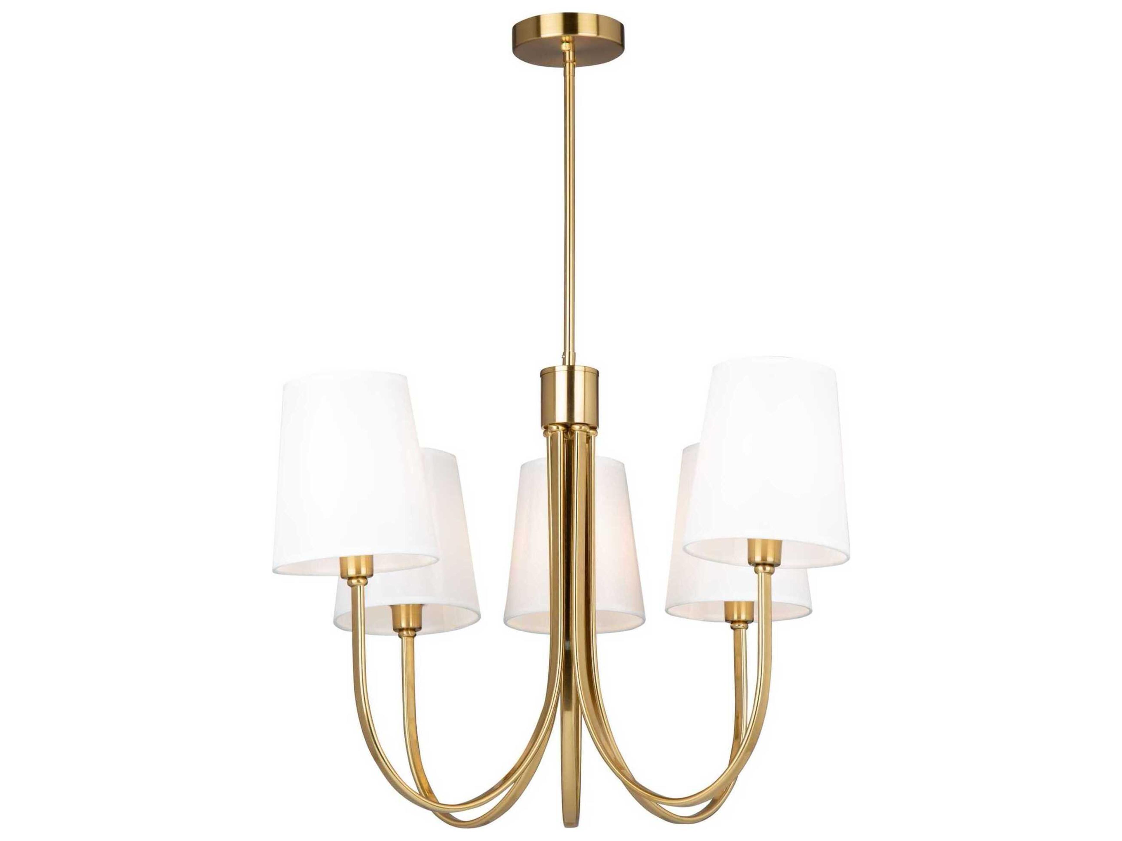 Artcraft Rhythm 5-Light Brushed Gold Empire Chandelier
