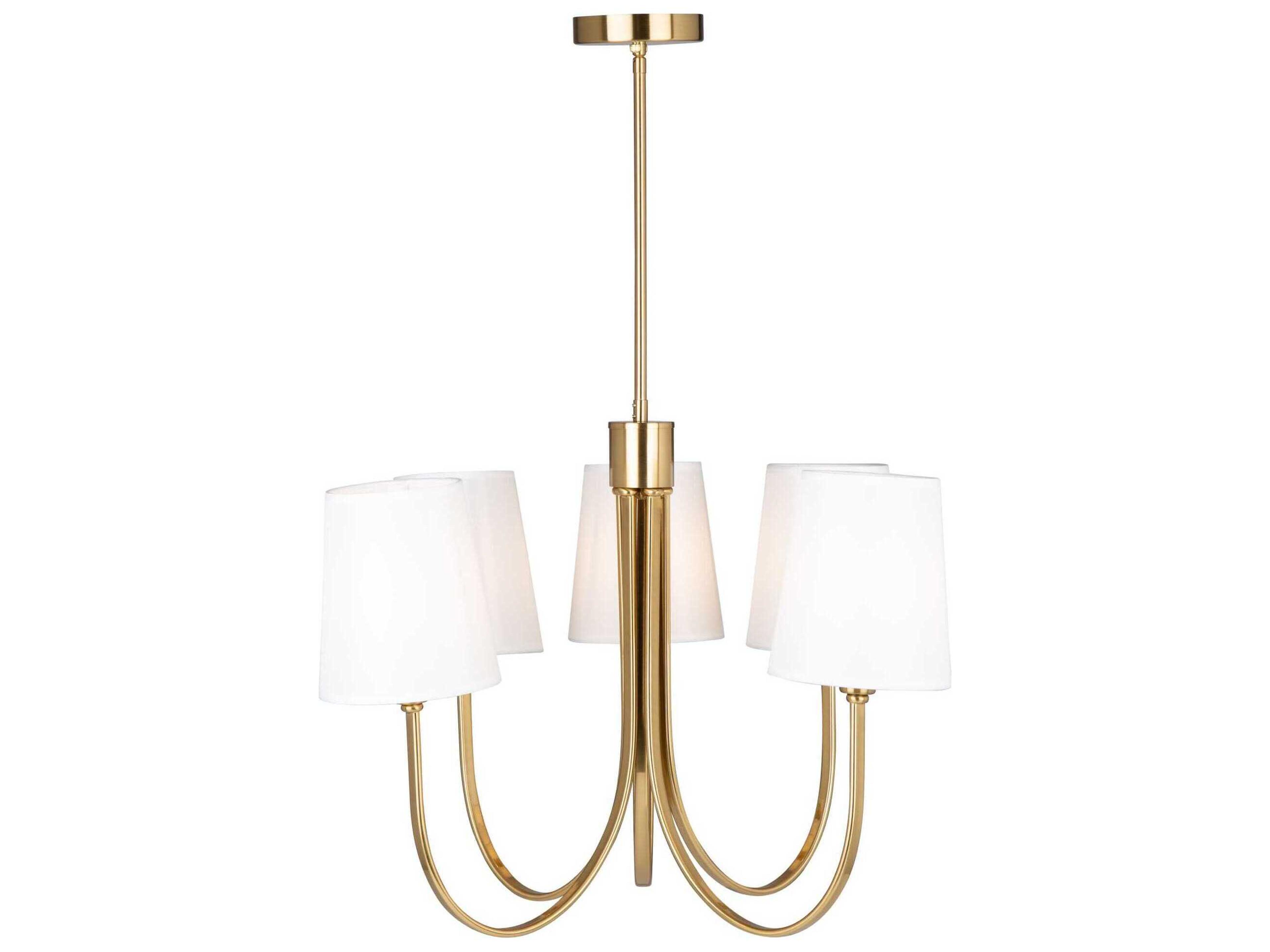 Artcraft Rhythm 5-Light Brushed Gold Empire Chandelier