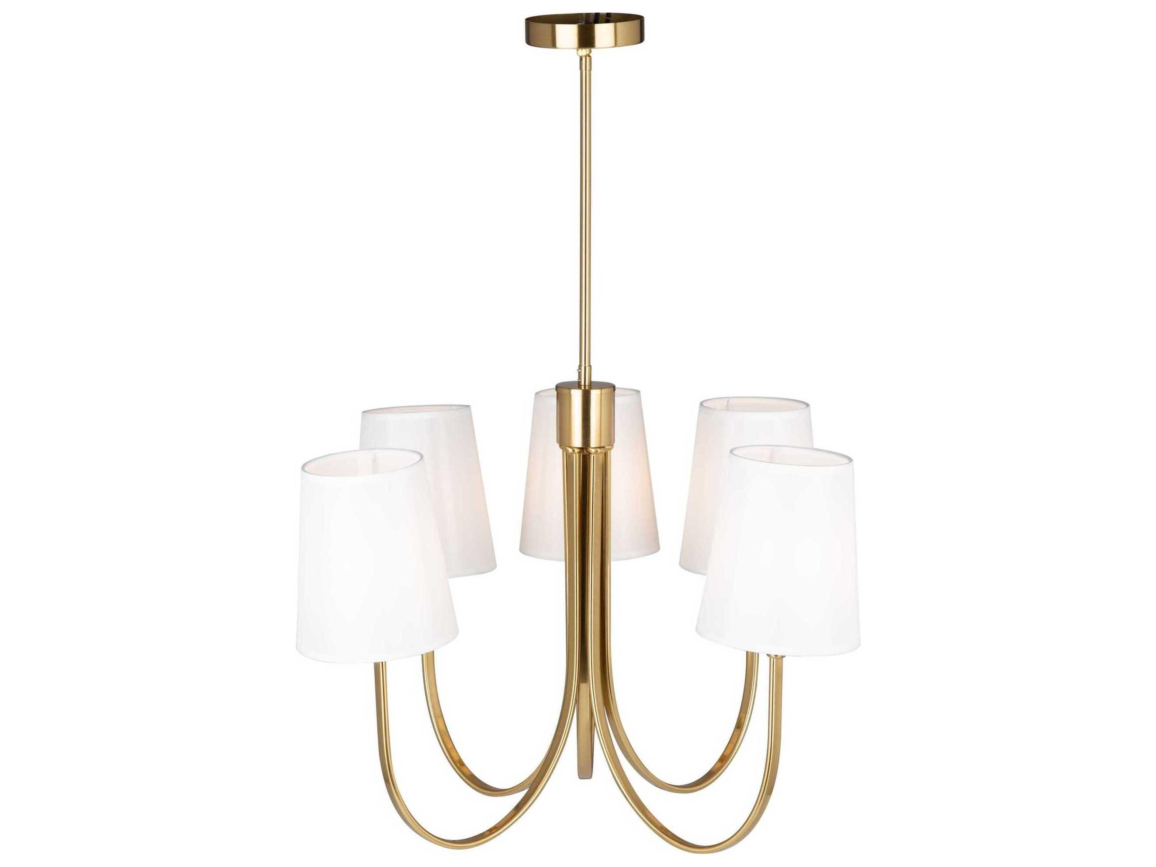 Artcraft Rhythm 5-Light Brushed Gold Empire Chandelier