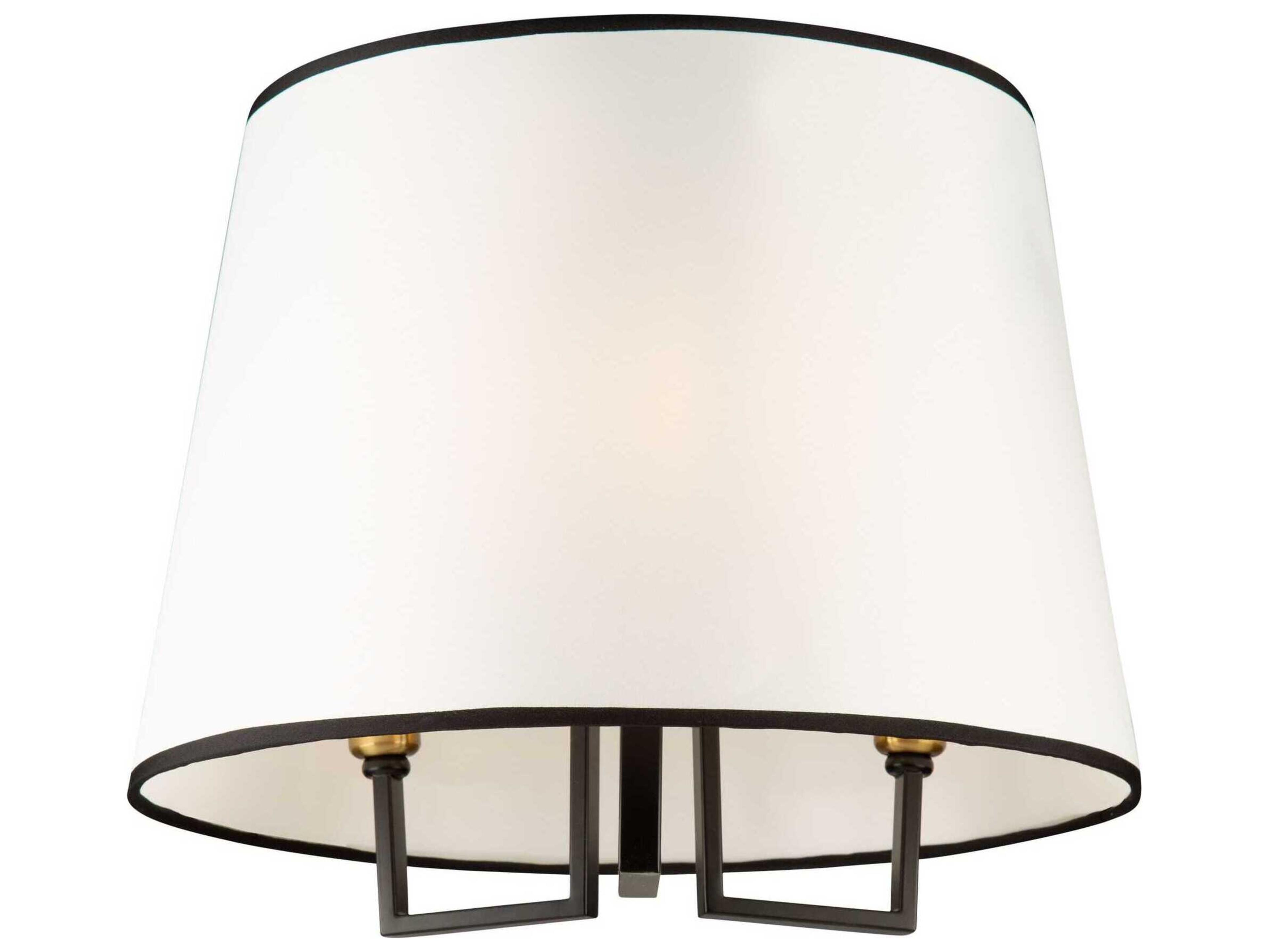 Artcraft Coco 3-Light Gold Black Empire Semi Flush Mount