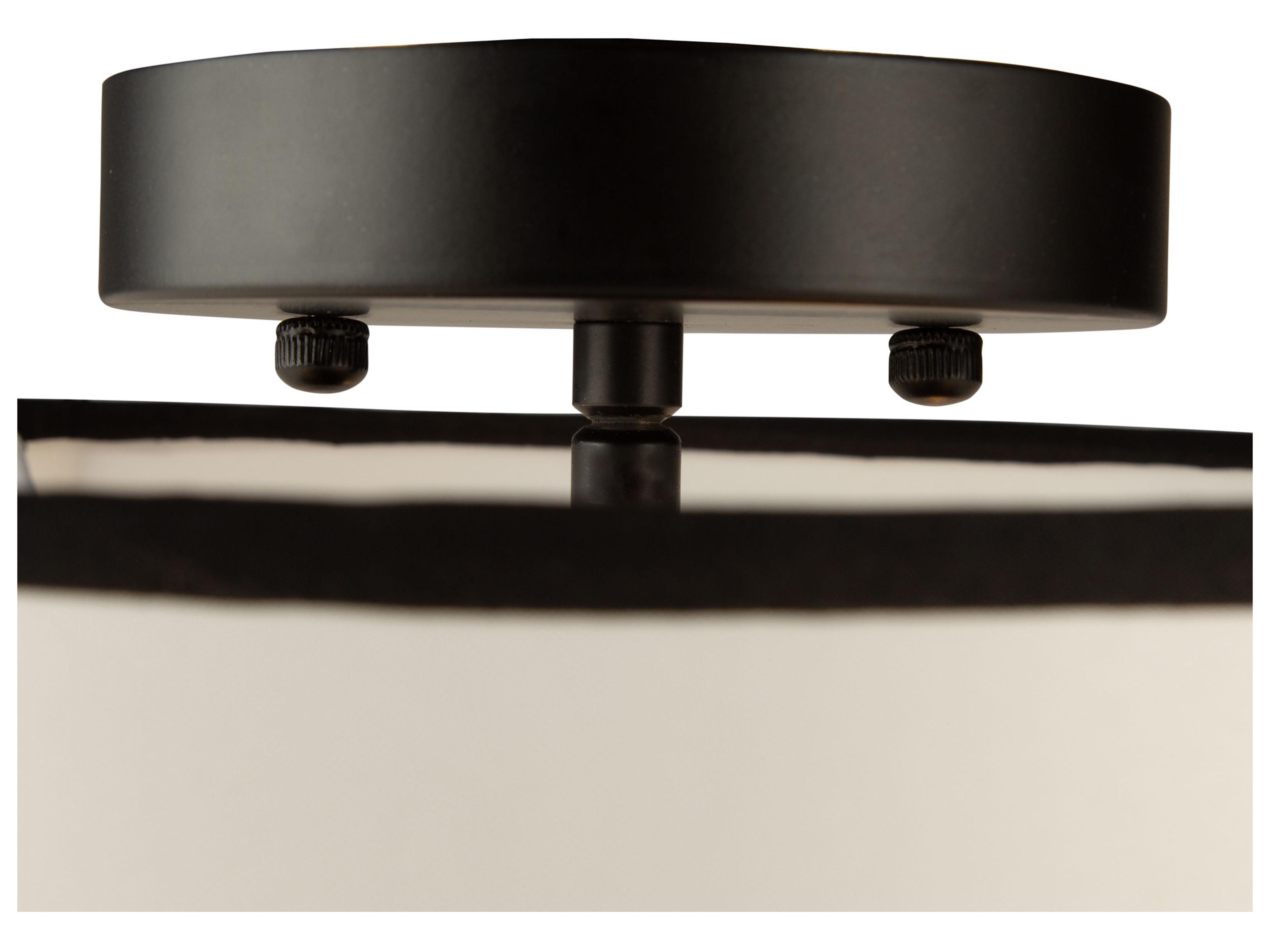 Artcraft Coco 3-Light Gold Black Empire Semi Flush Mount