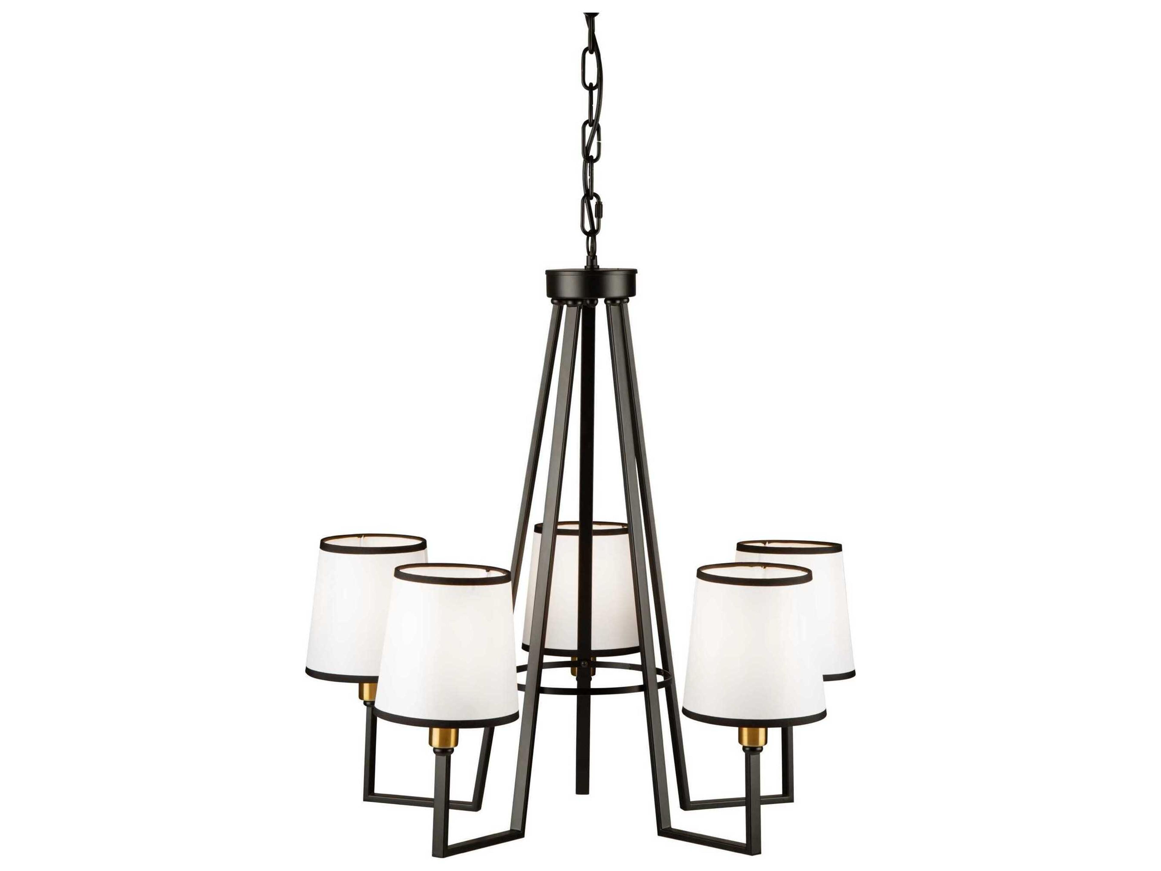 Artcraft Coco 5-Light Gold Black Empire Chandelier