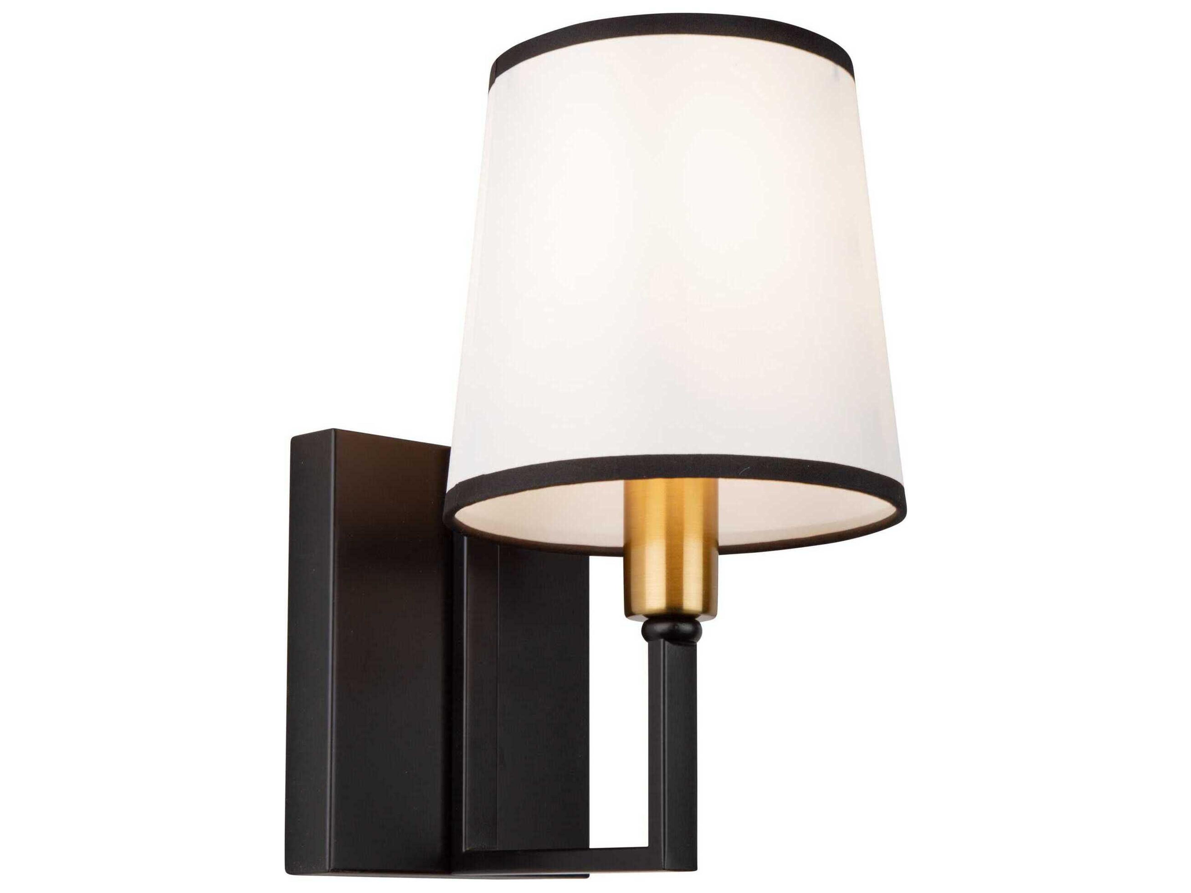 Coco Wall Sconce in Black and Gold Transitional