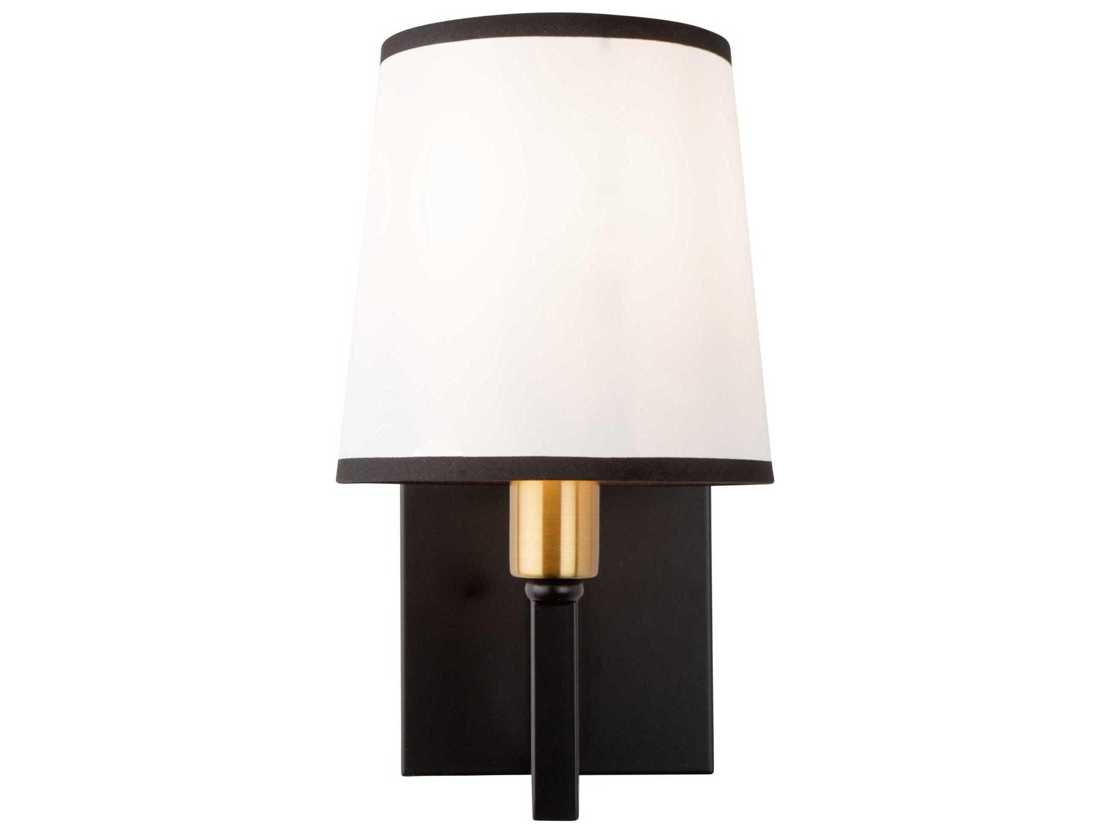Artcraft Coco 1-Light Gold Black Wall Sconce