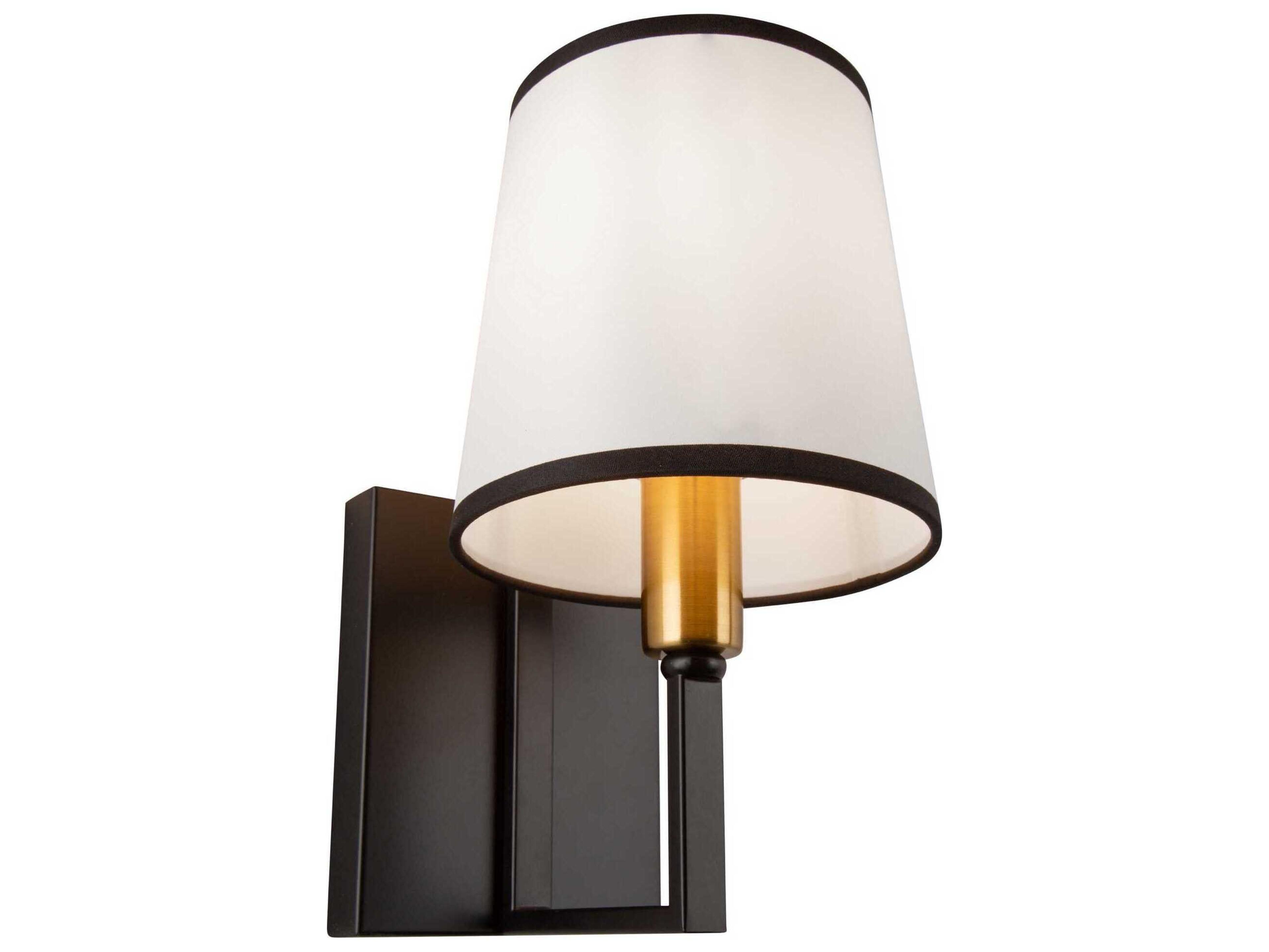 Artcraft Coco 1-Light Gold Black Wall Sconce