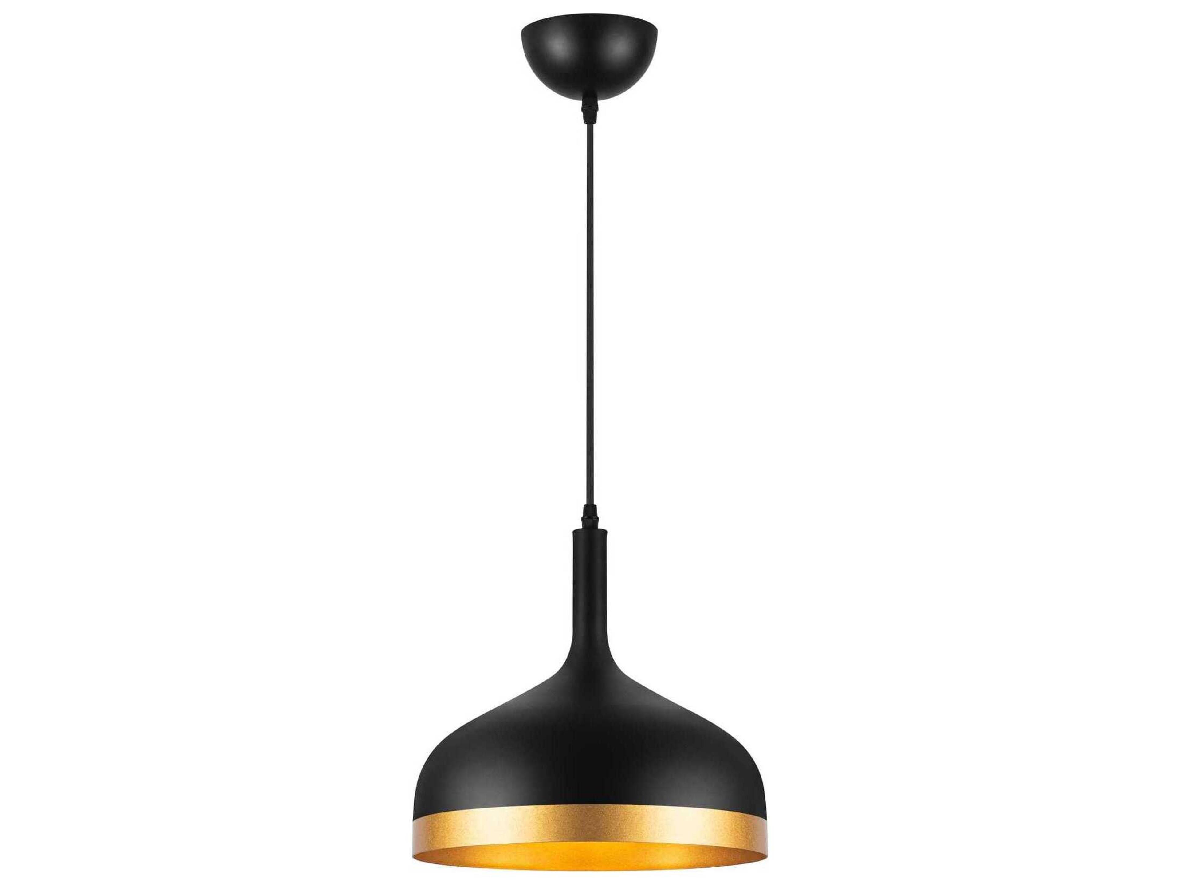 Dash Pendant Light in Black and Gold