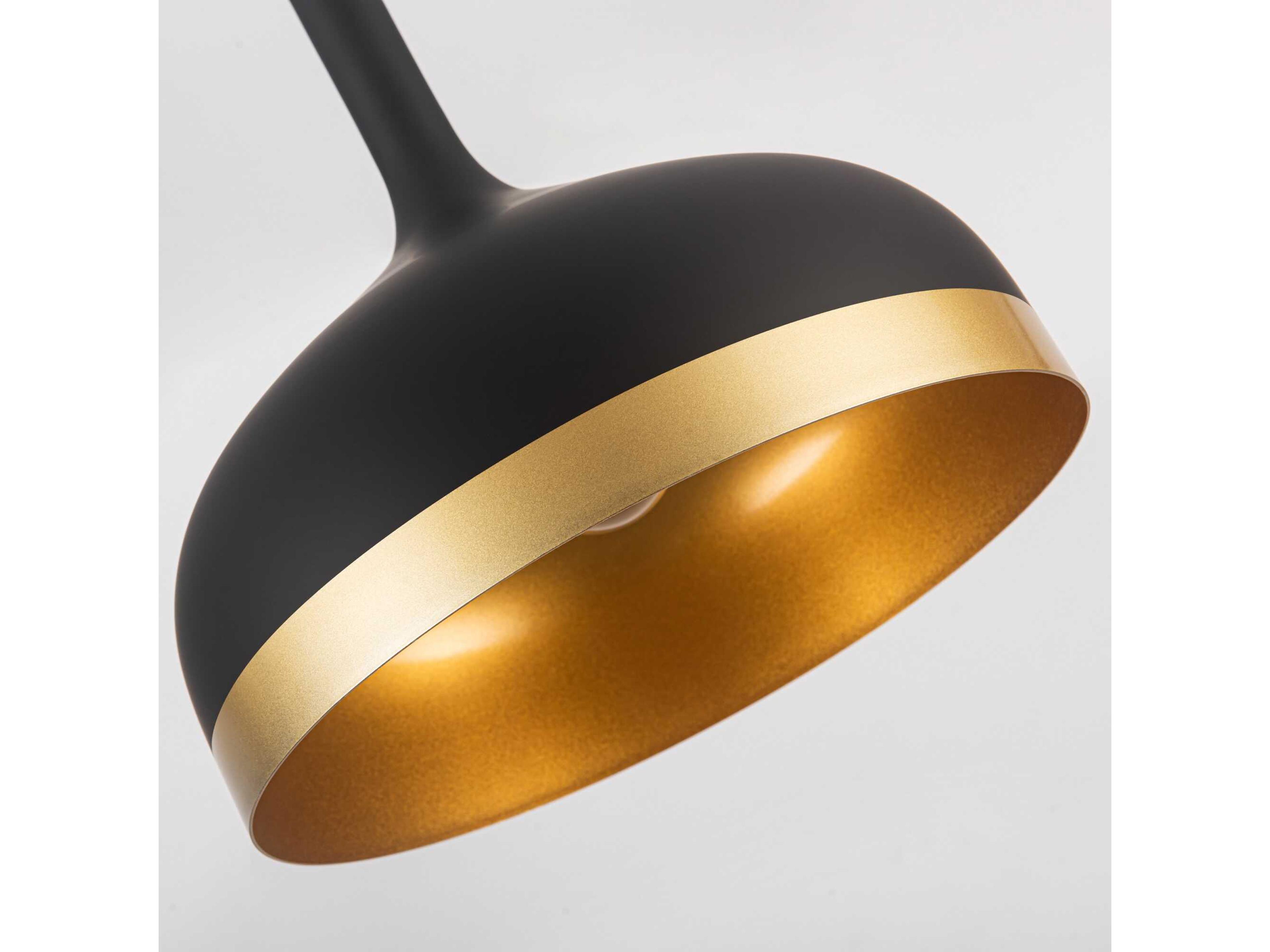 Artcraft Dash 1-Light Black Gold Mini Pendant
