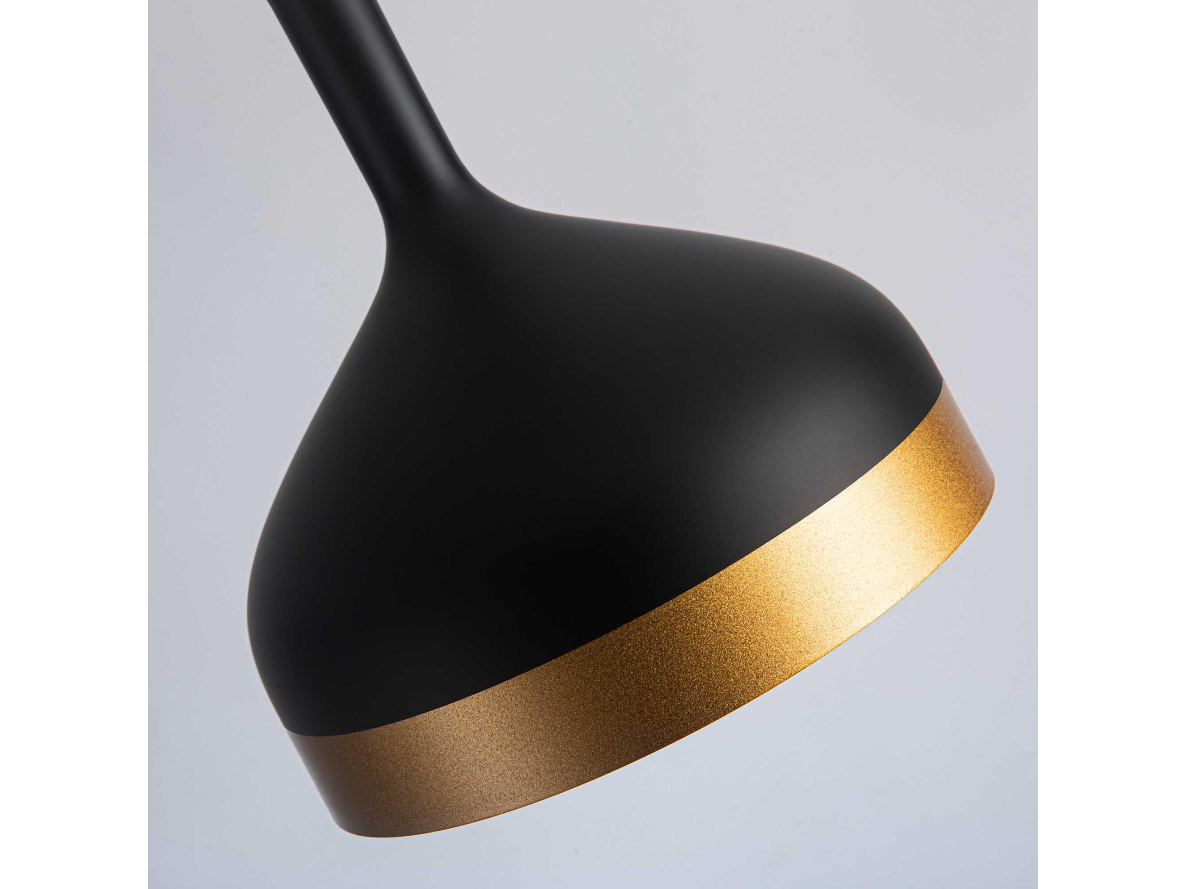 Artcraft Dash 1-Light Black Gold Mini Pendant