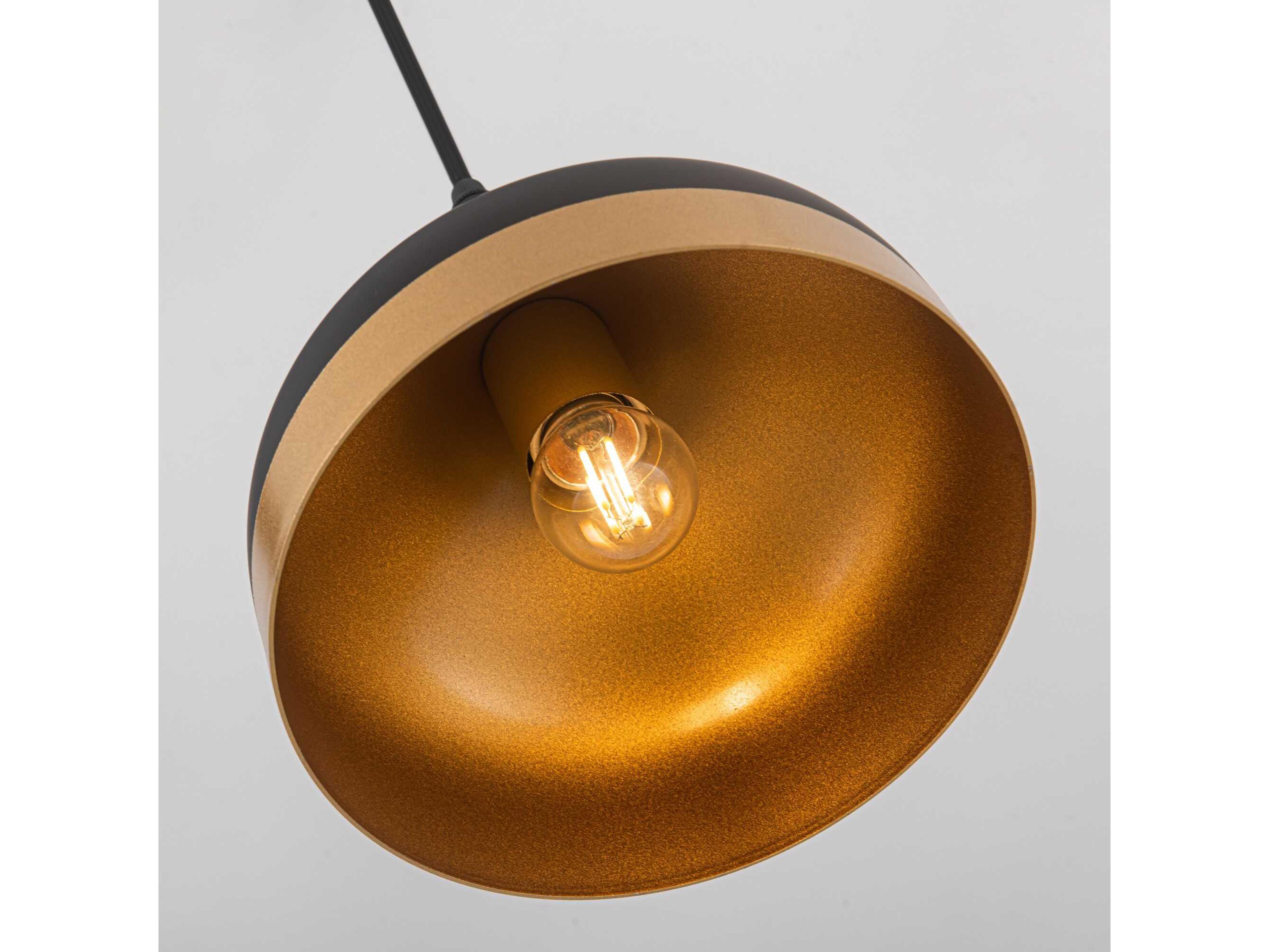 Artcraft Dash 4-Light Black Gold Linear Island Pendant