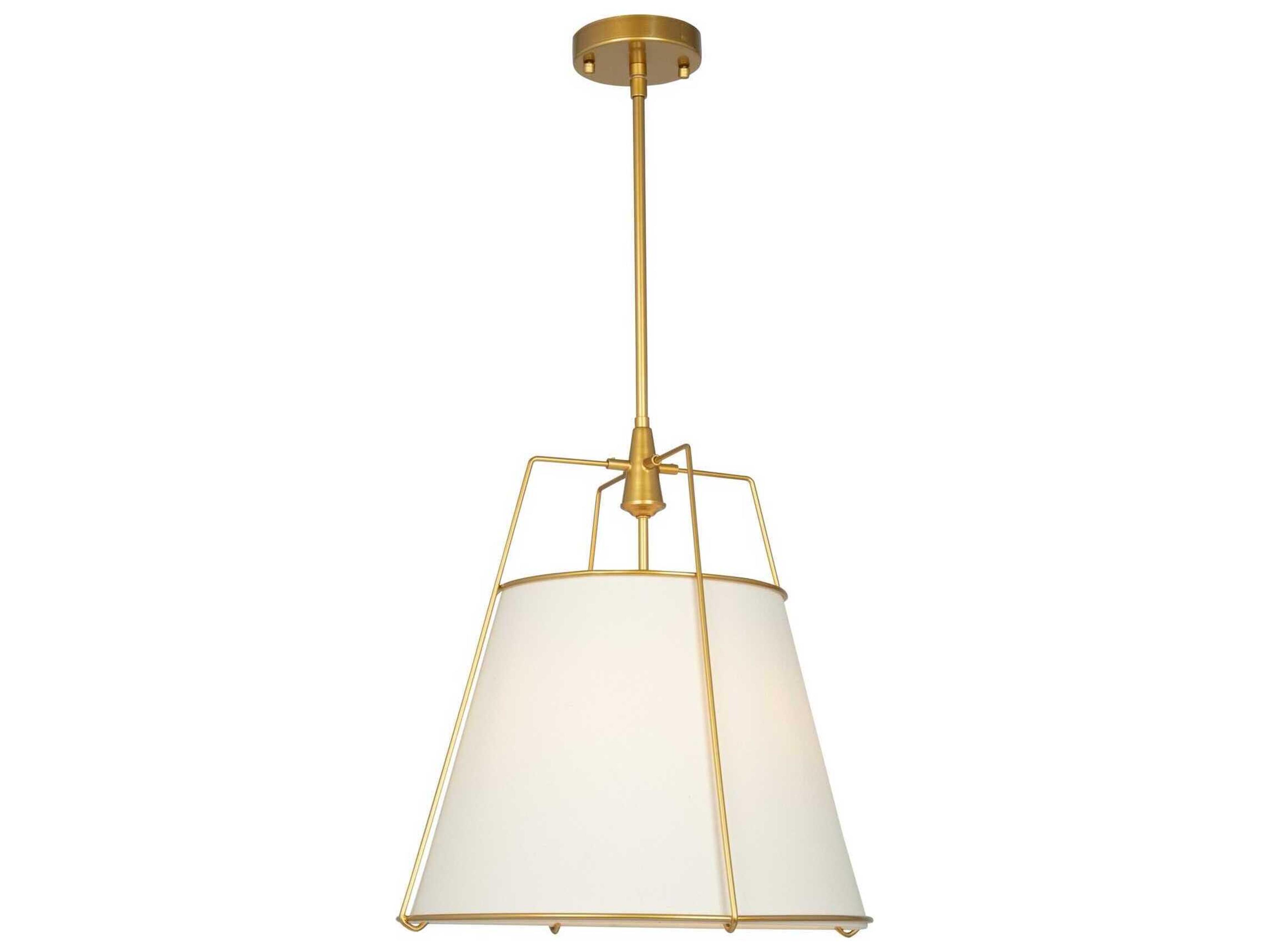Artcraft Pullman 3-Light Brass Drum Pendant