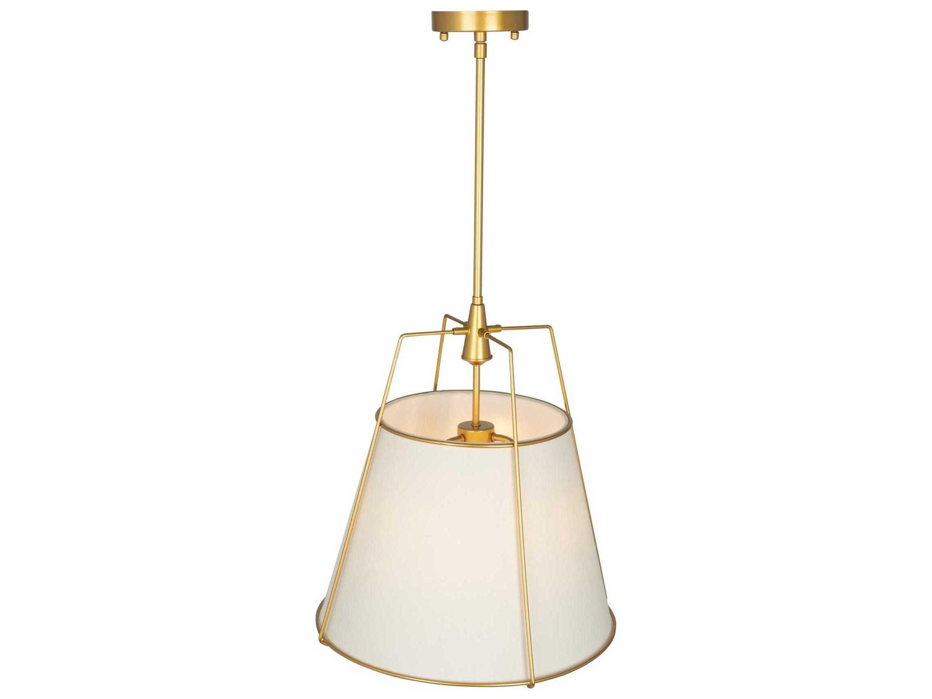 Artcraft Pullman 3-Light Brass Drum Pendant