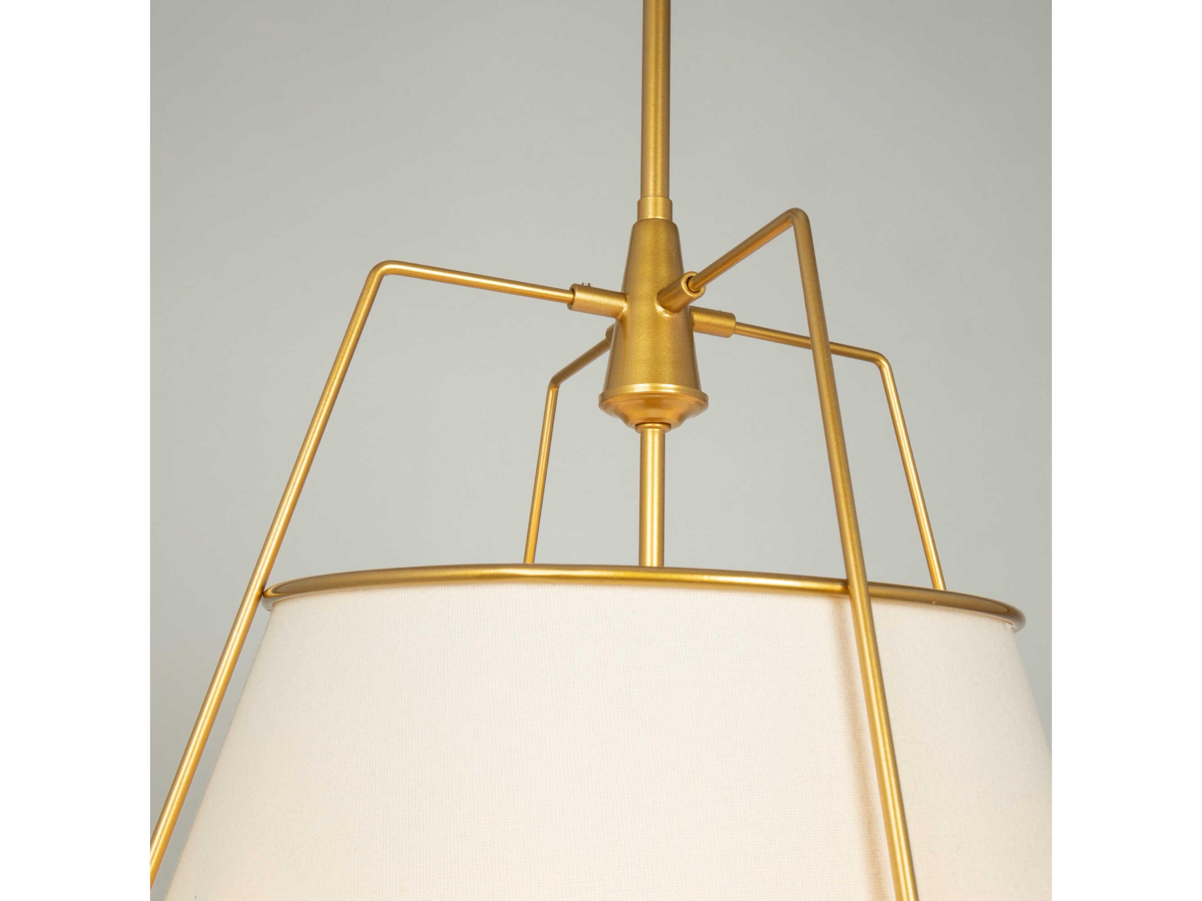 Artcraft Pullman 3-Light Brass Drum Pendant