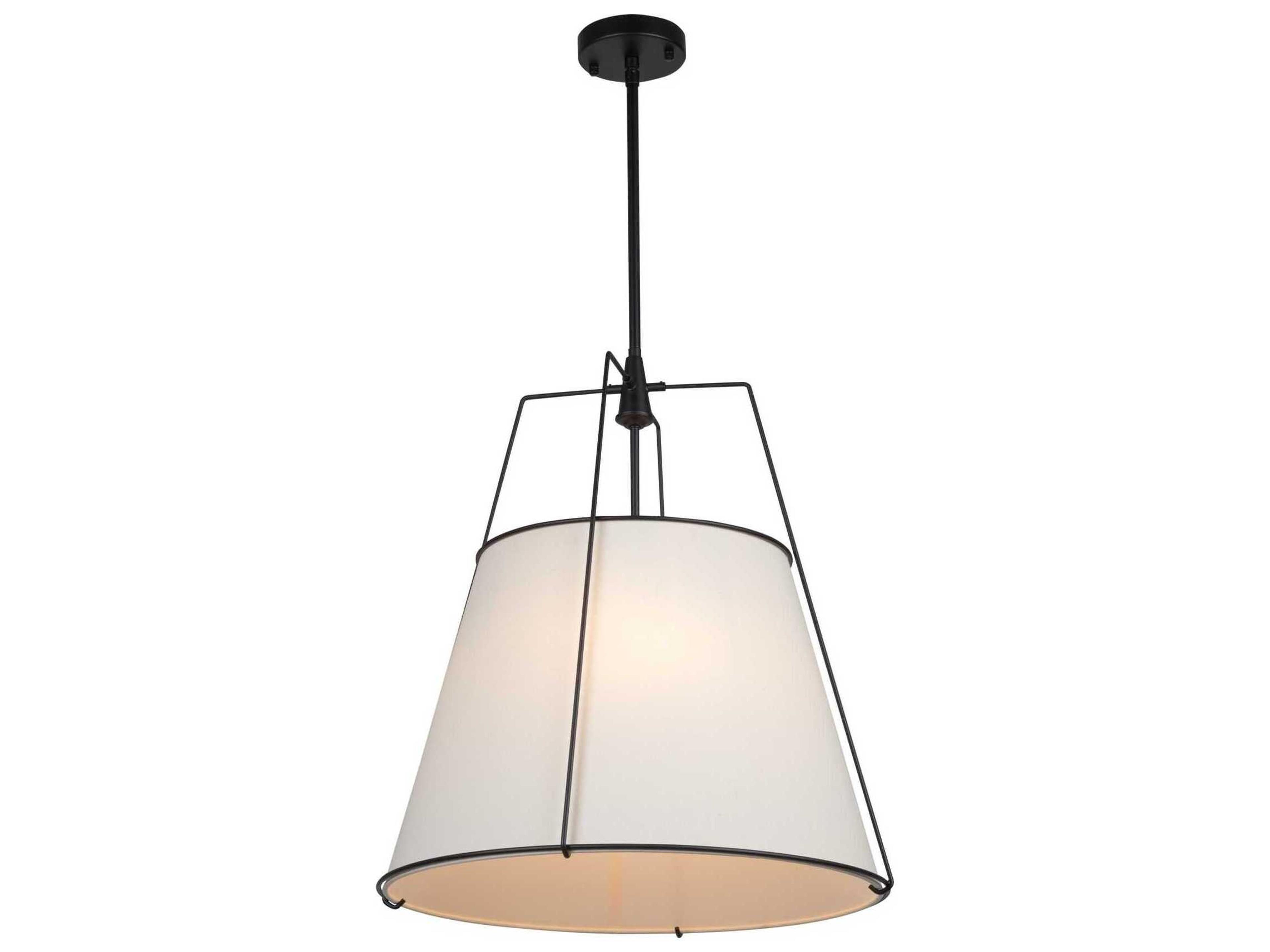 Artcraft Pullman 4-Light Black Drum Pendant
