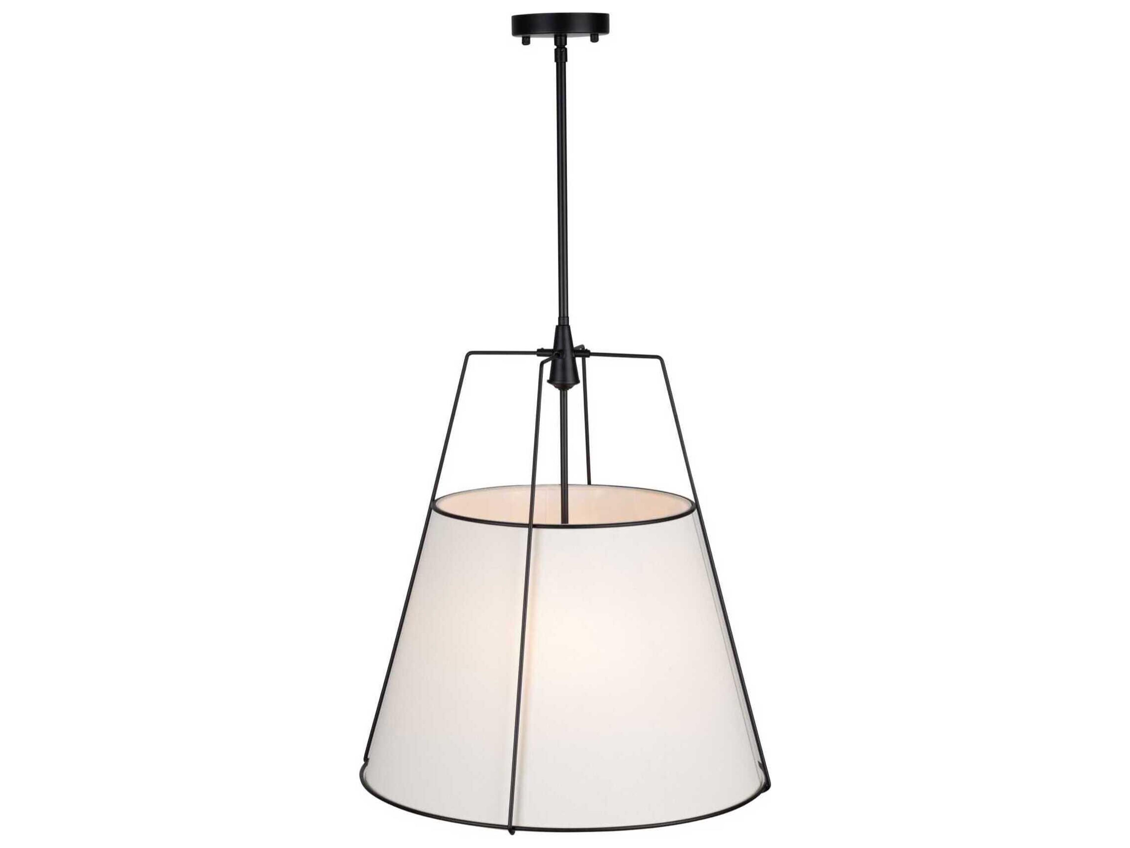 Artcraft Pullman 4-Light Black Drum Pendant