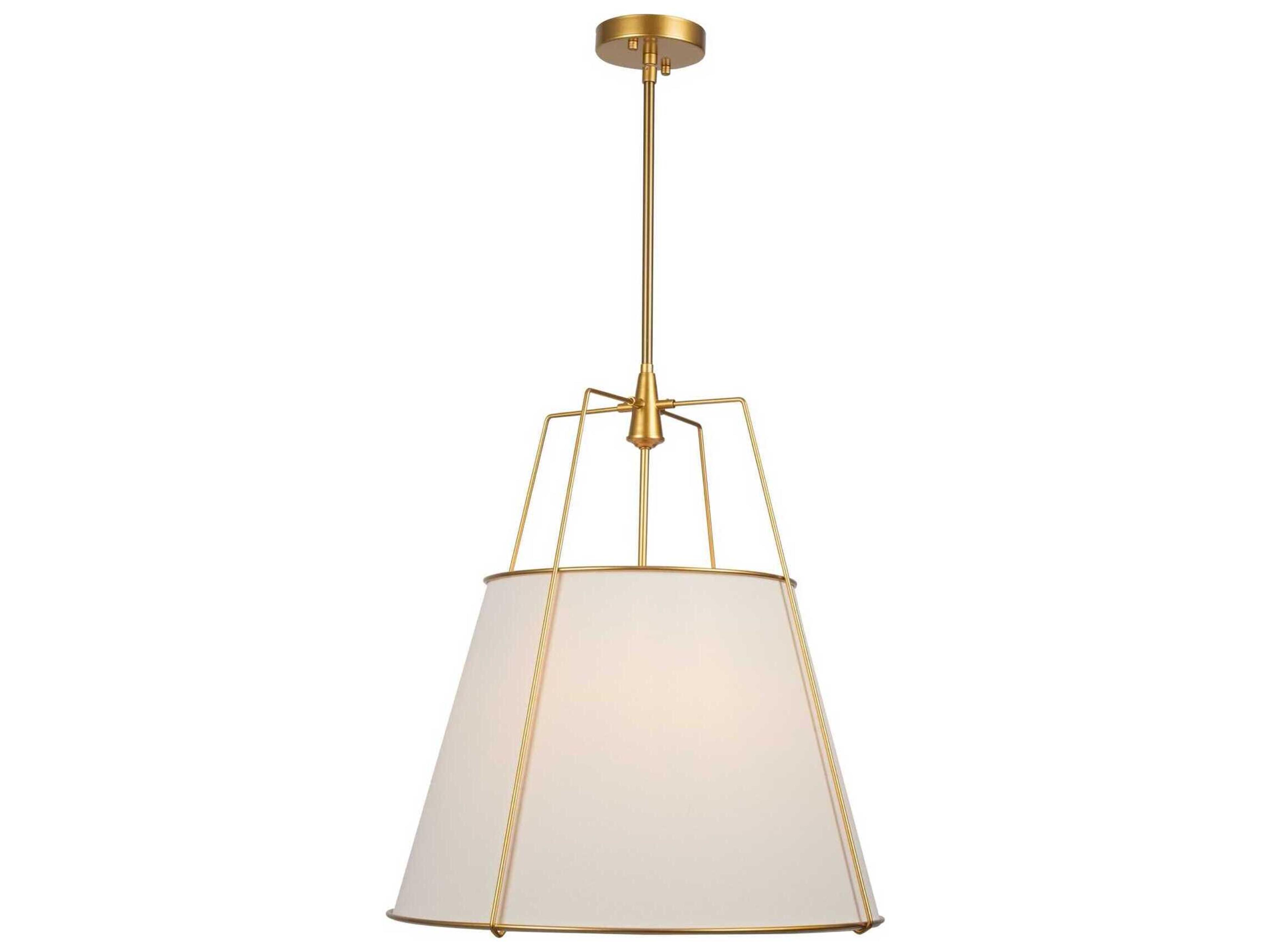 Artcraft Pullman 4-Light Brass Drum Pendant