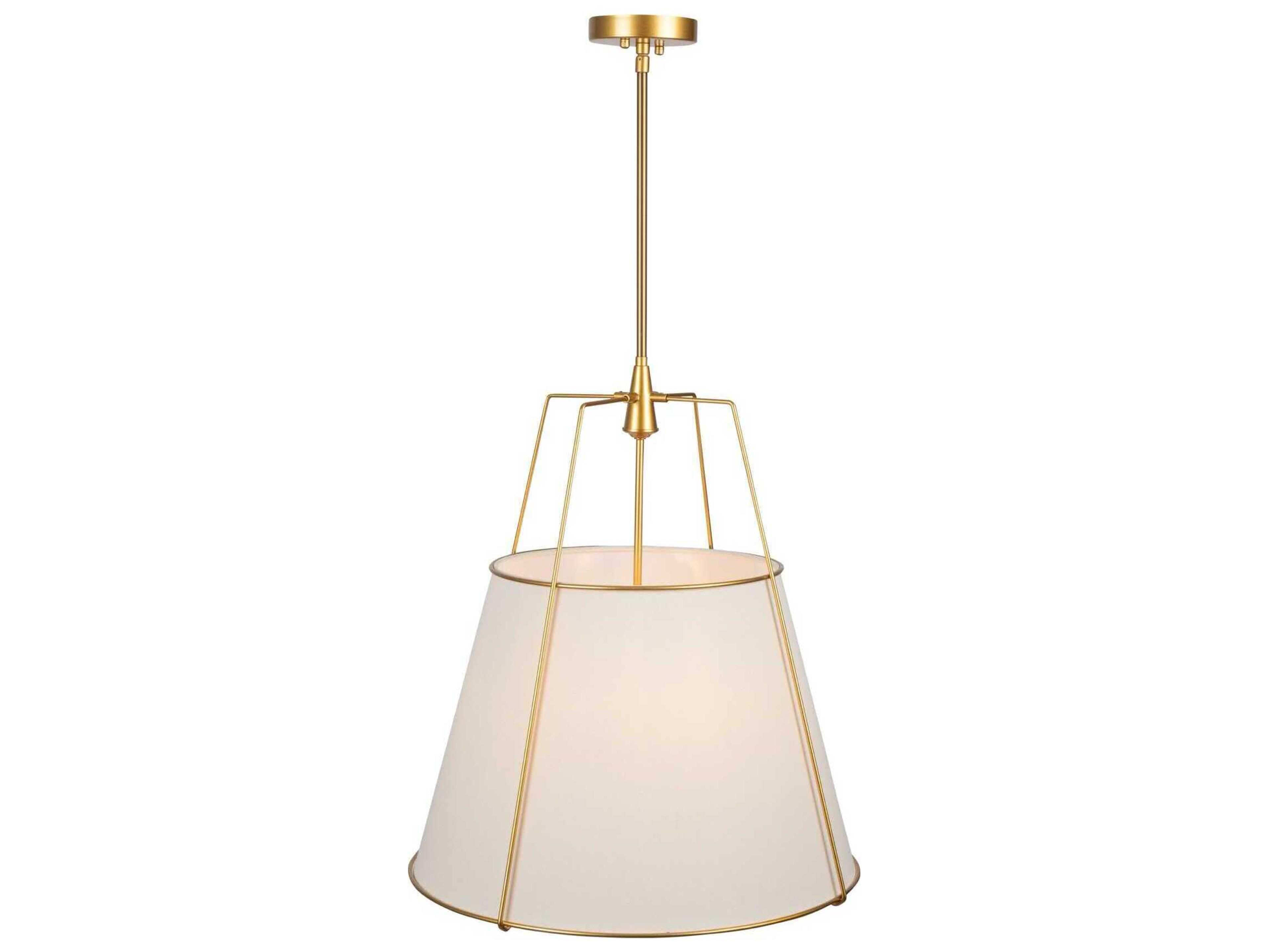 Artcraft Pullman 4-Light Brass Drum Pendant