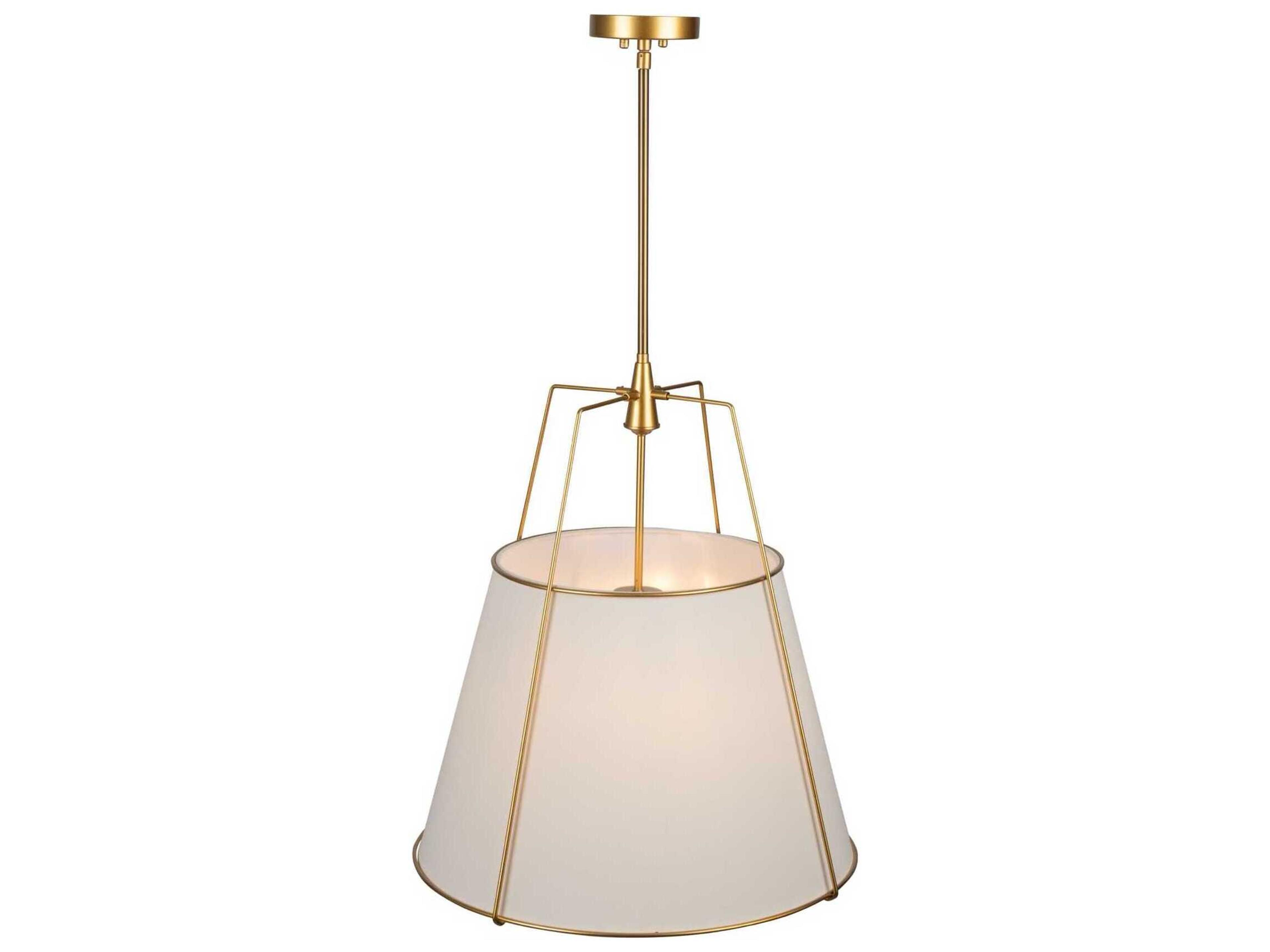 Artcraft Pullman 4-Light Brass Drum Pendant