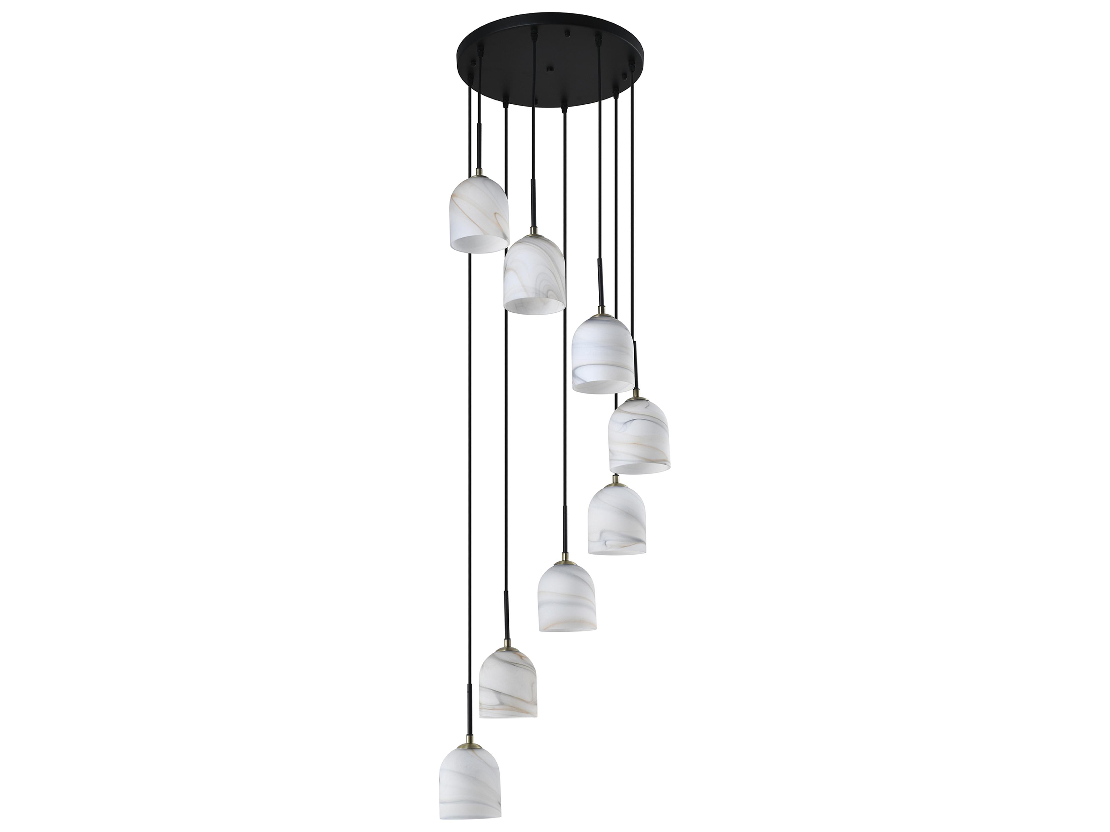 Artcraft Crema 8-Light Black Pendant
