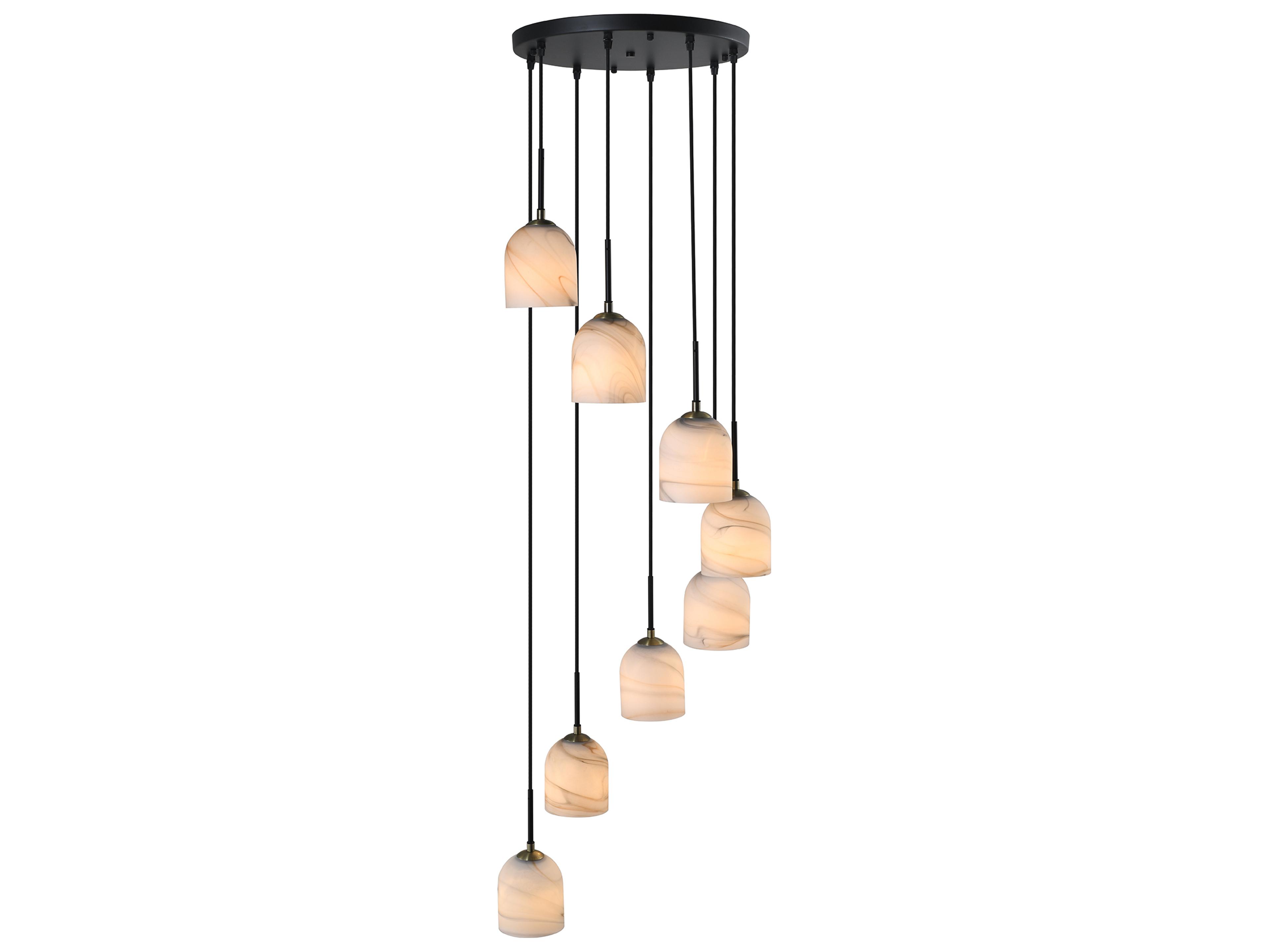 Artcraft Crema 8-Light Black Pendant