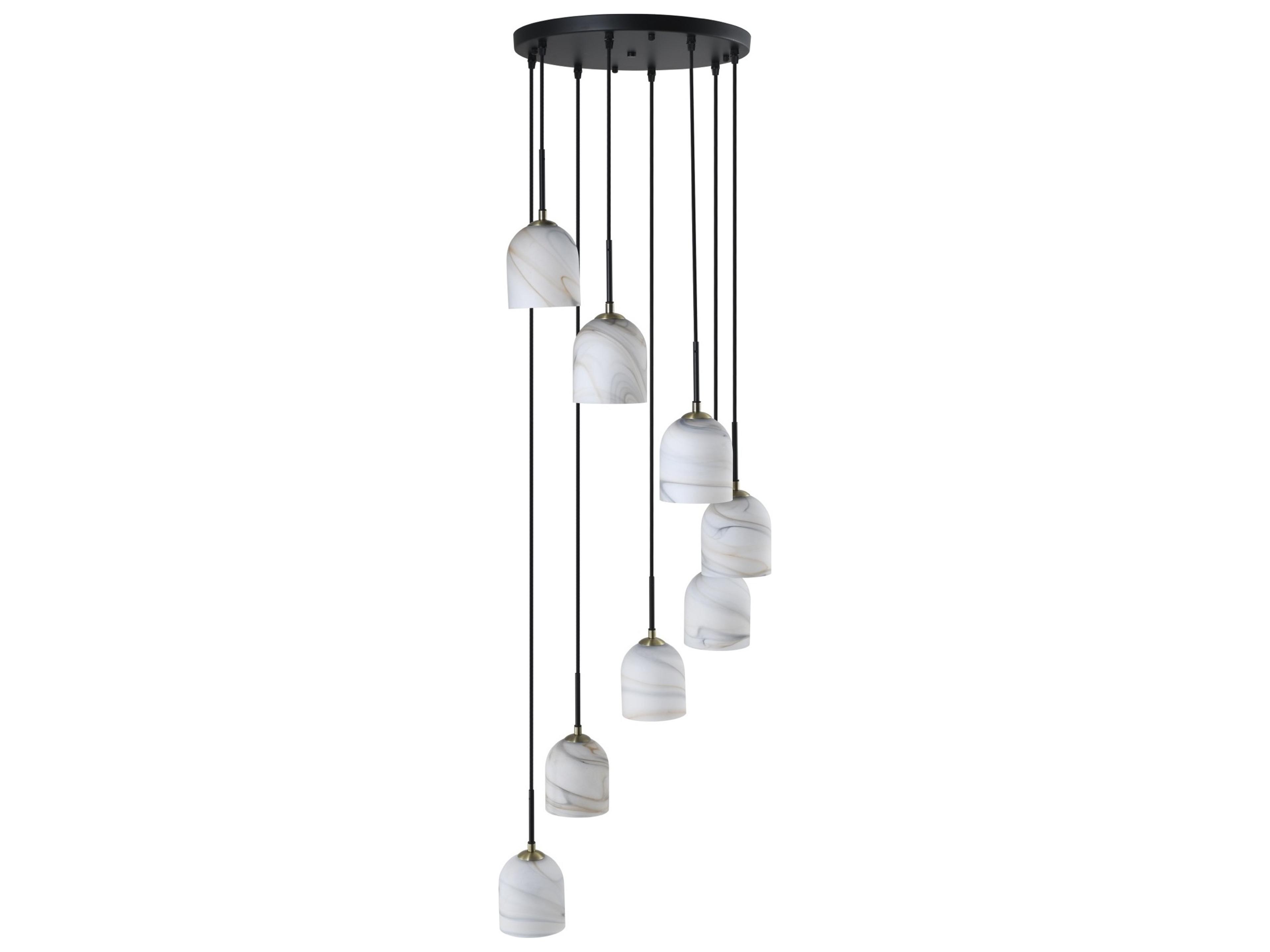Artcraft Crema 8-Light Black Pendant