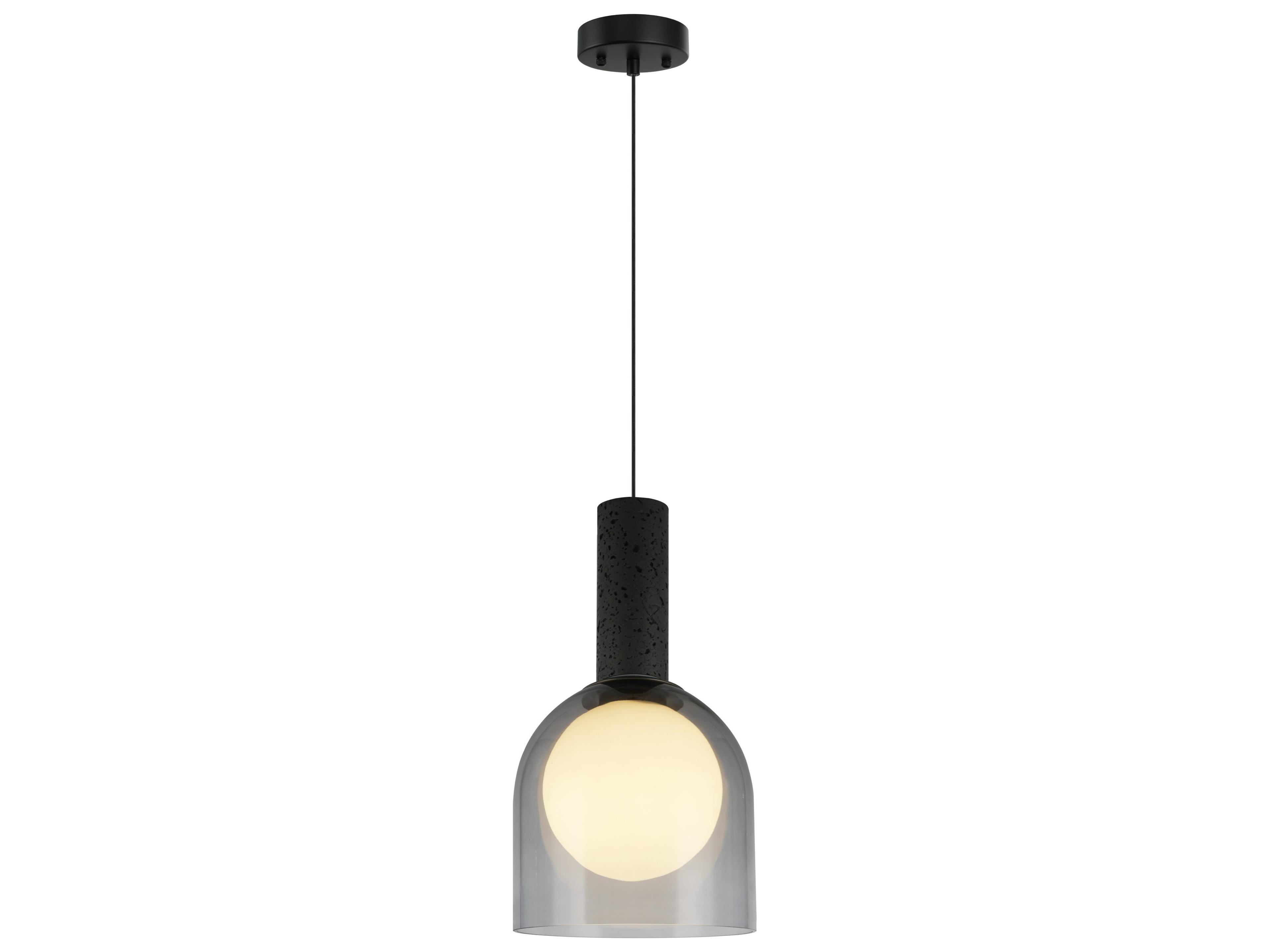 Artcraft Juna 1-Light Black Dome Globe Mini Pendant