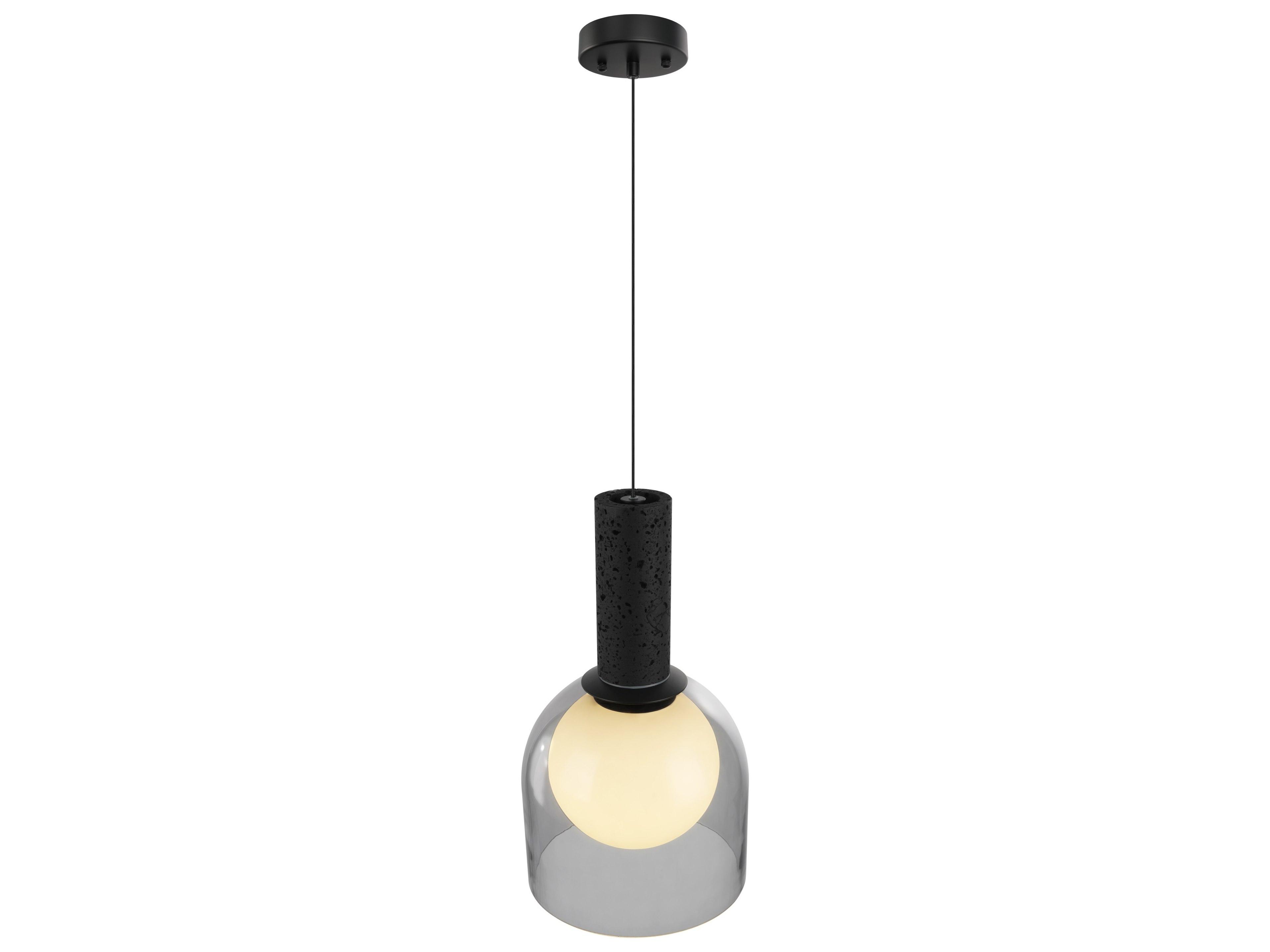 Artcraft Juna 1-Light Black Dome Globe Mini Pendant