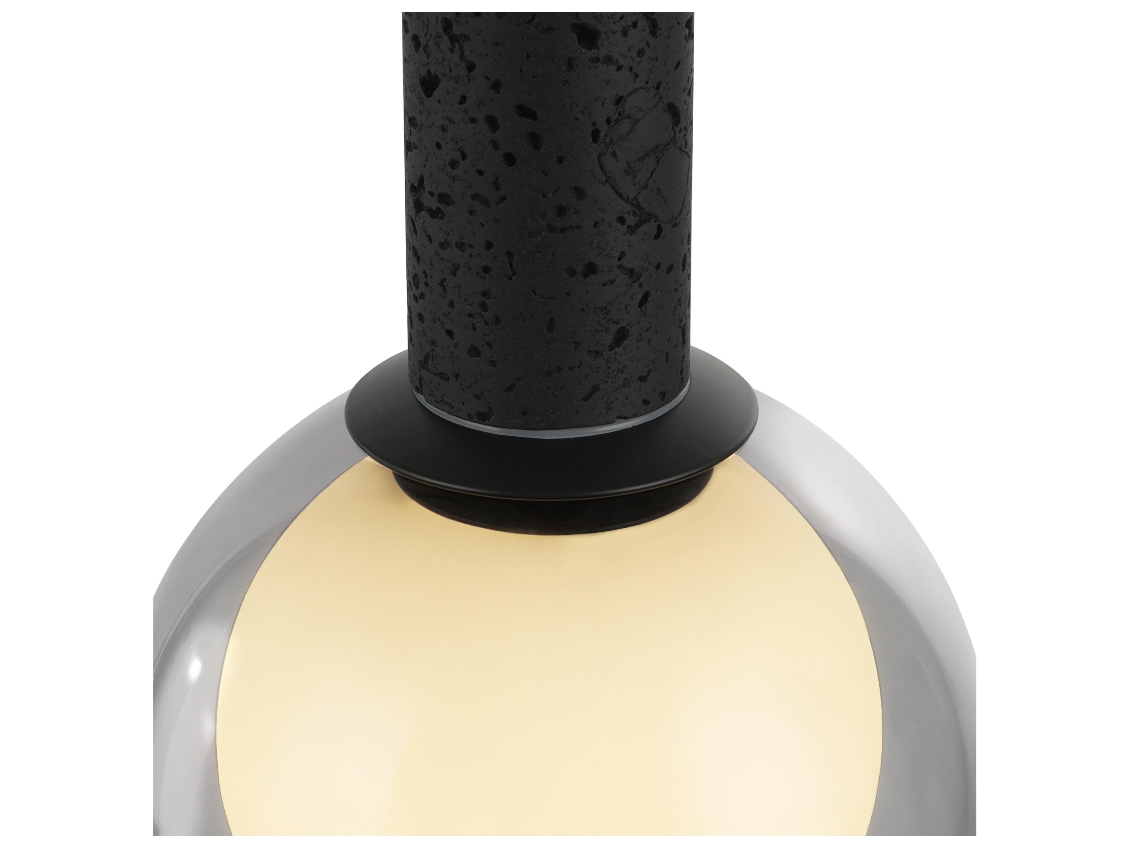 Artcraft Juna 1-Light Black Dome Globe Mini Pendant