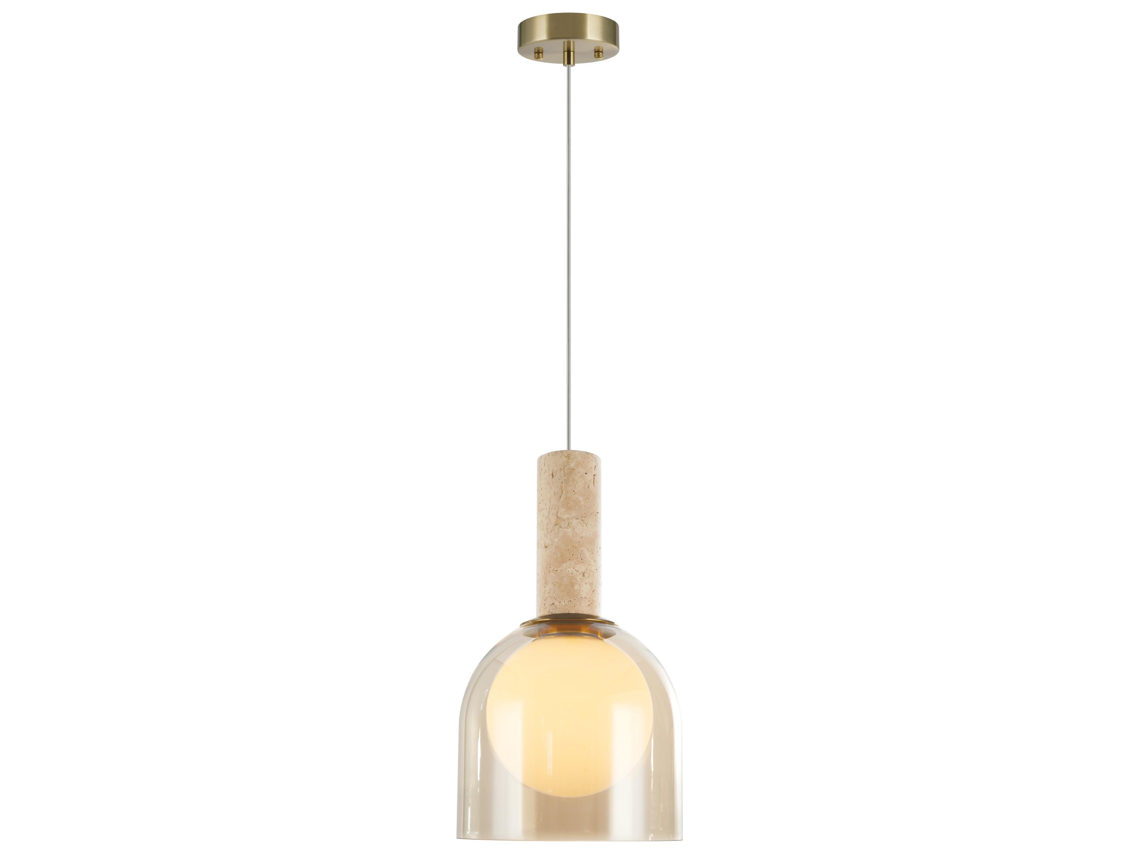 Artcraft Juna 1-Light Brass Dome Globe Mini Pendant