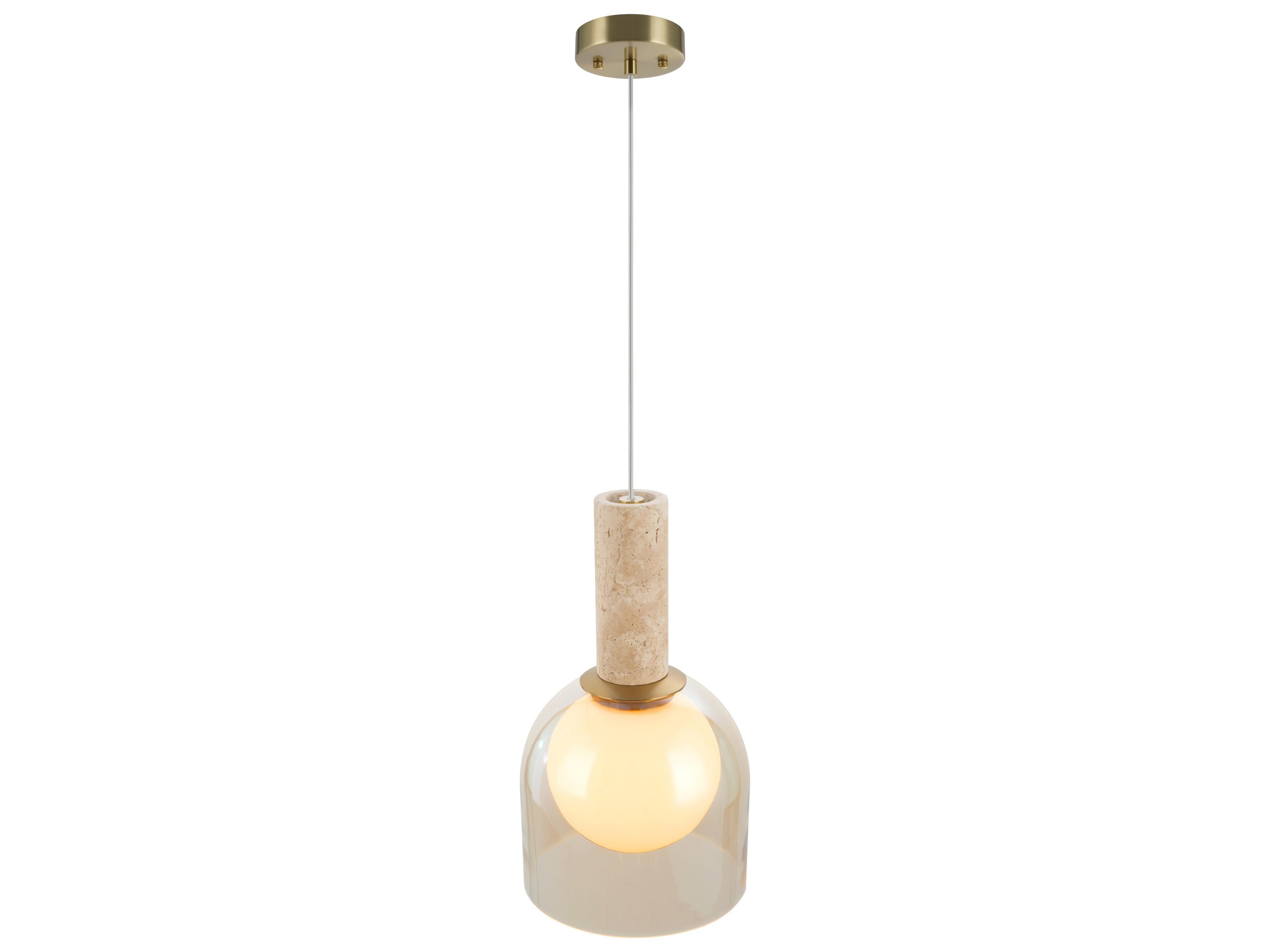 Artcraft Juna 1-Light Brass Dome Globe Mini Pendant