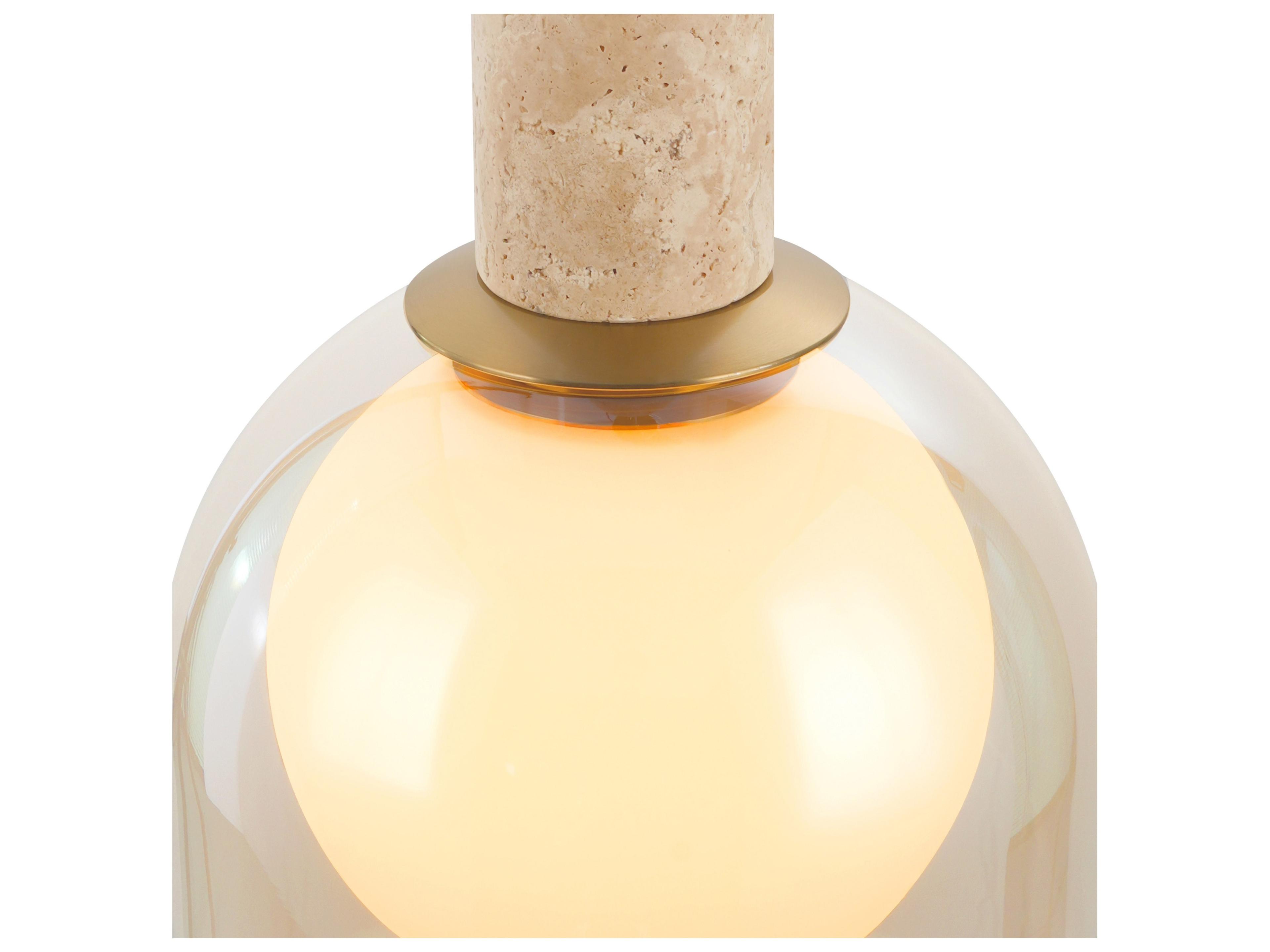 Artcraft Juna 1-Light Brass Dome Globe Mini Pendant
