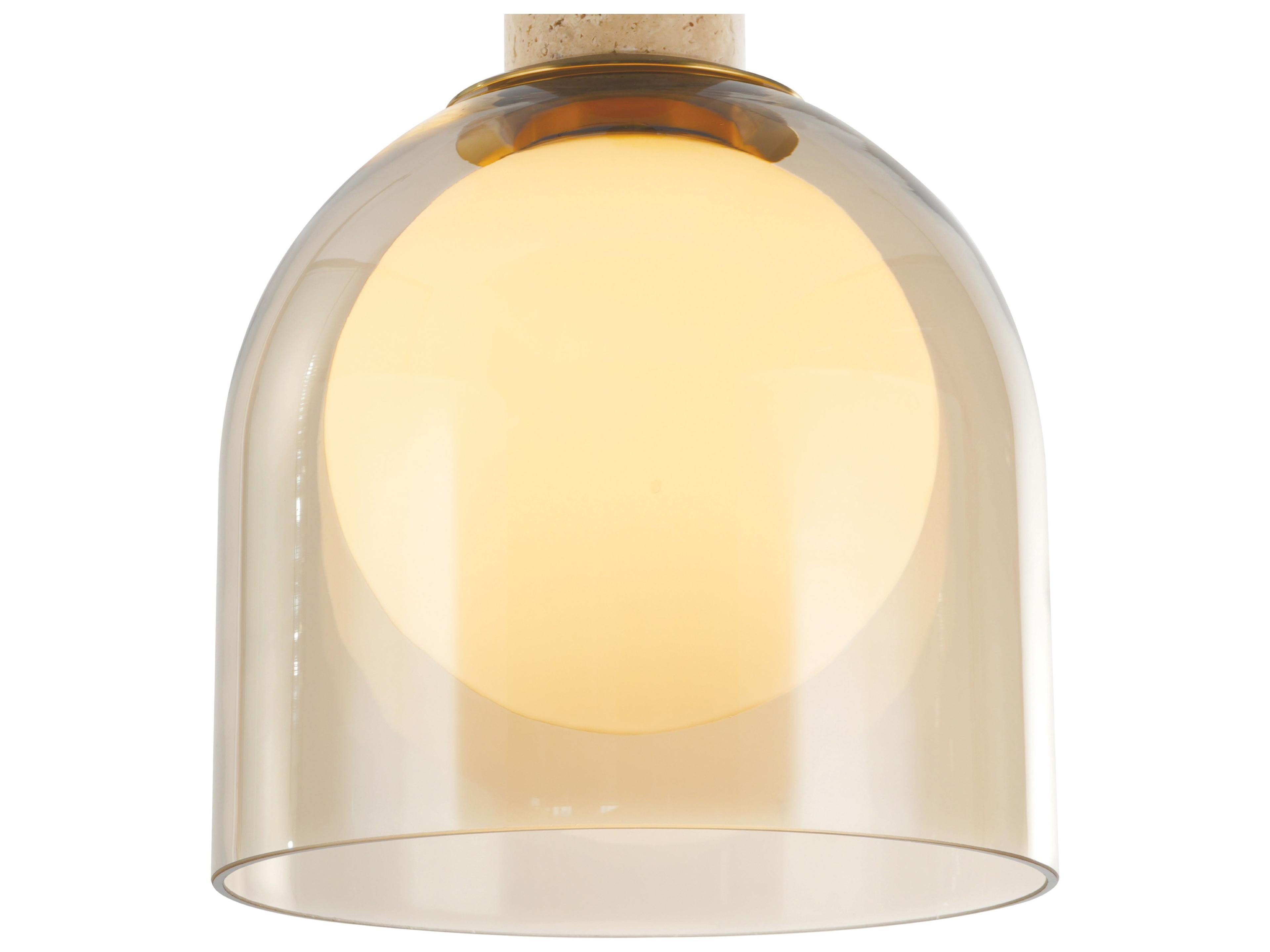 Artcraft Juna 4-Light Brass Dome Globe Pendant