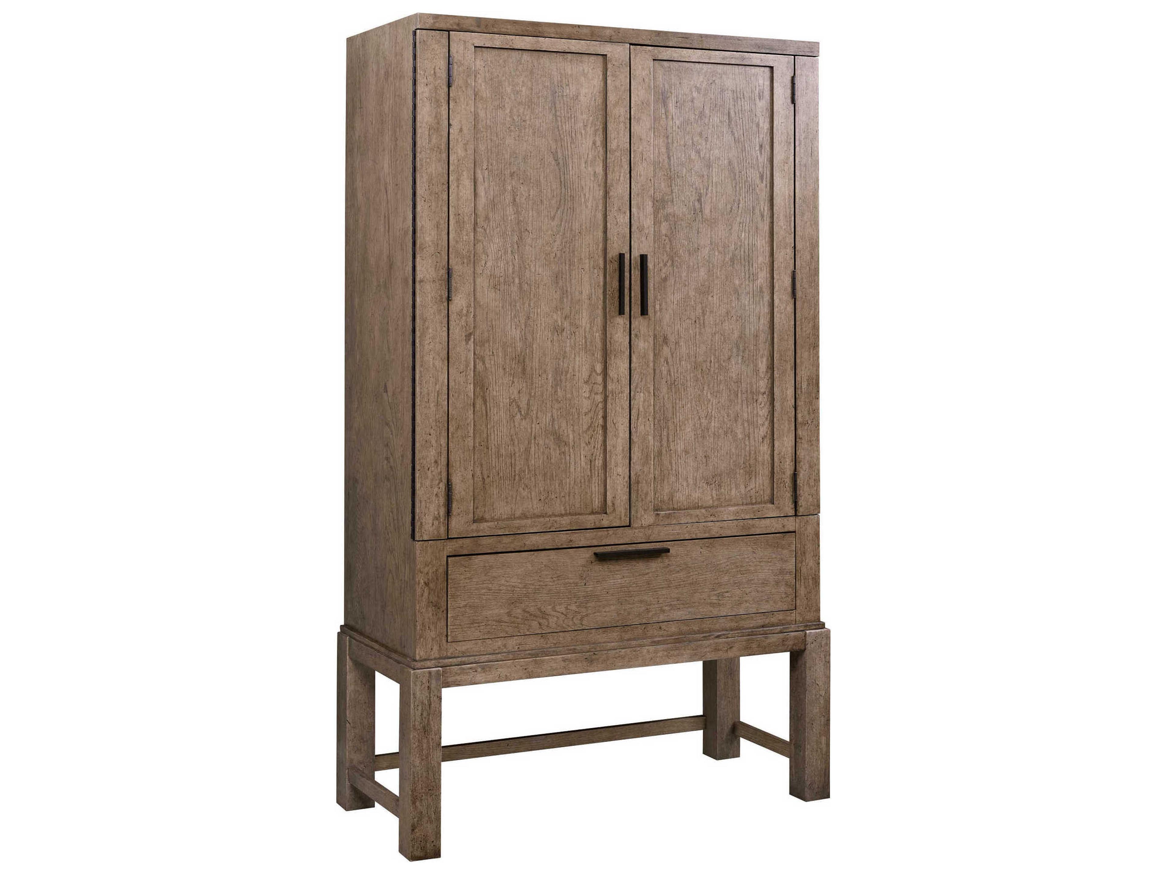 Skyline Brook Smoke Brown Hardwood Wardrobe Armoire