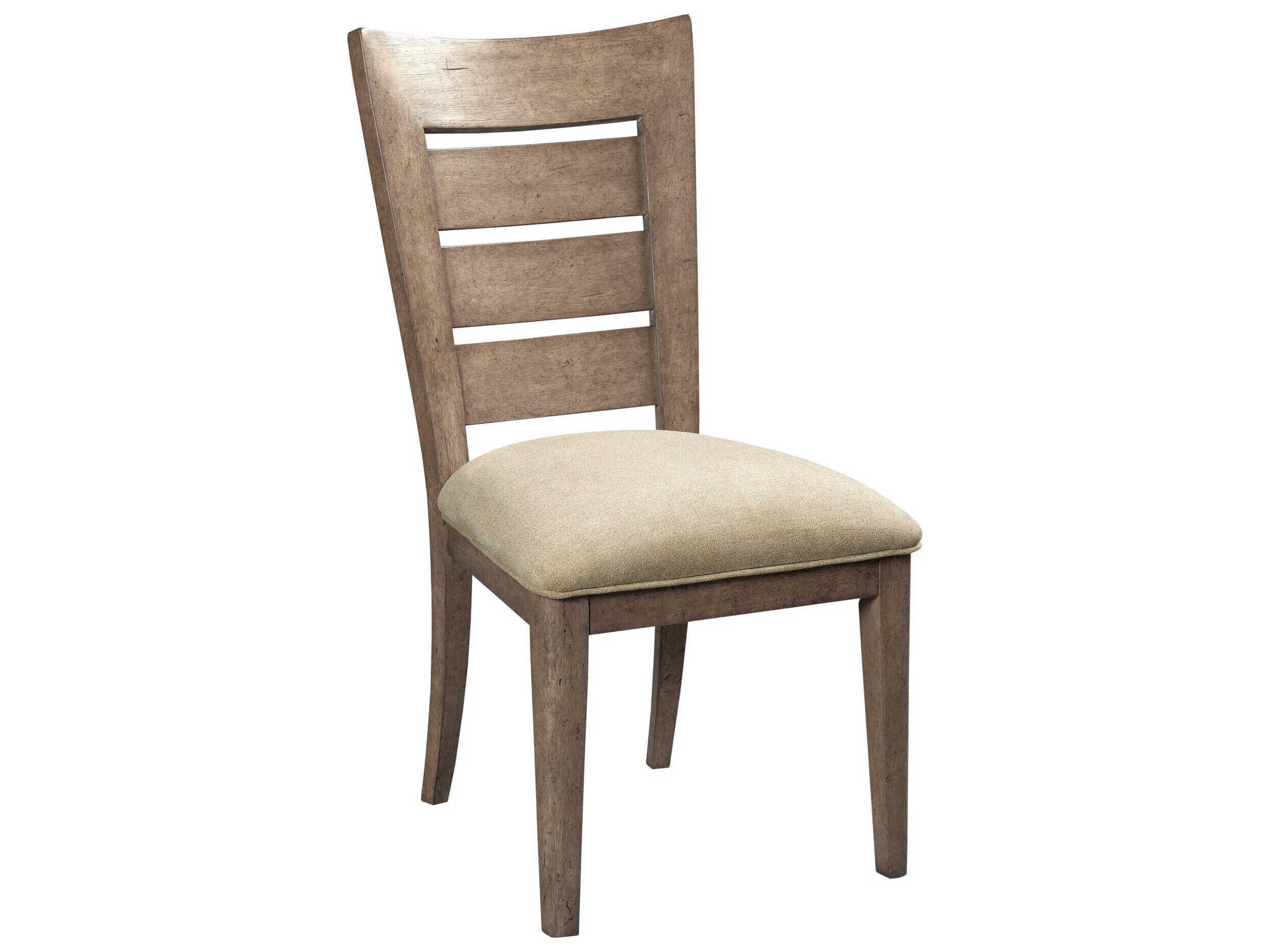 Skyline Hardwood Brown Upholstered Armless Dining Chair