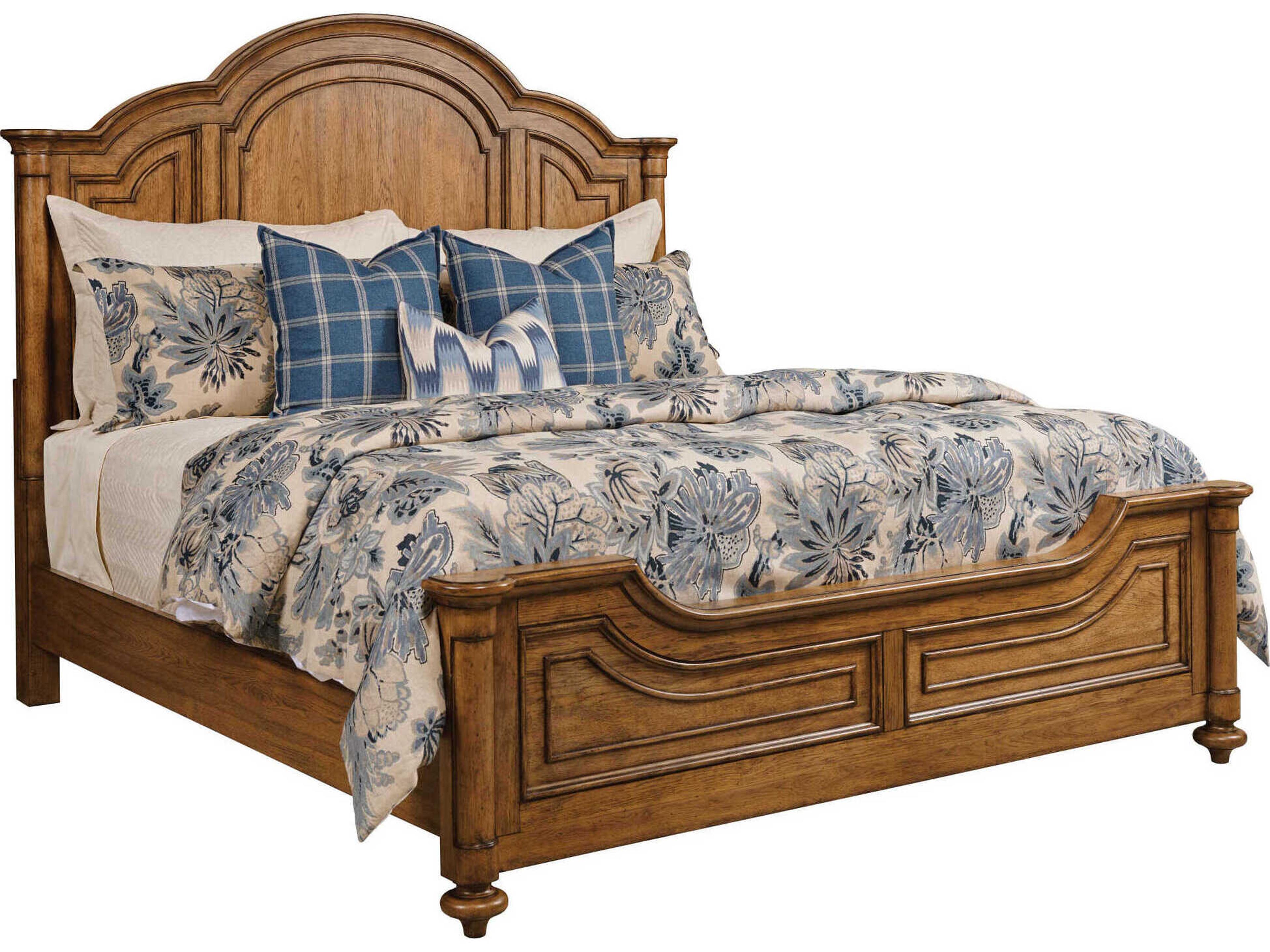 Berkshire Eastbrook Cognac Brown Hardwood Wood King Panel Bed