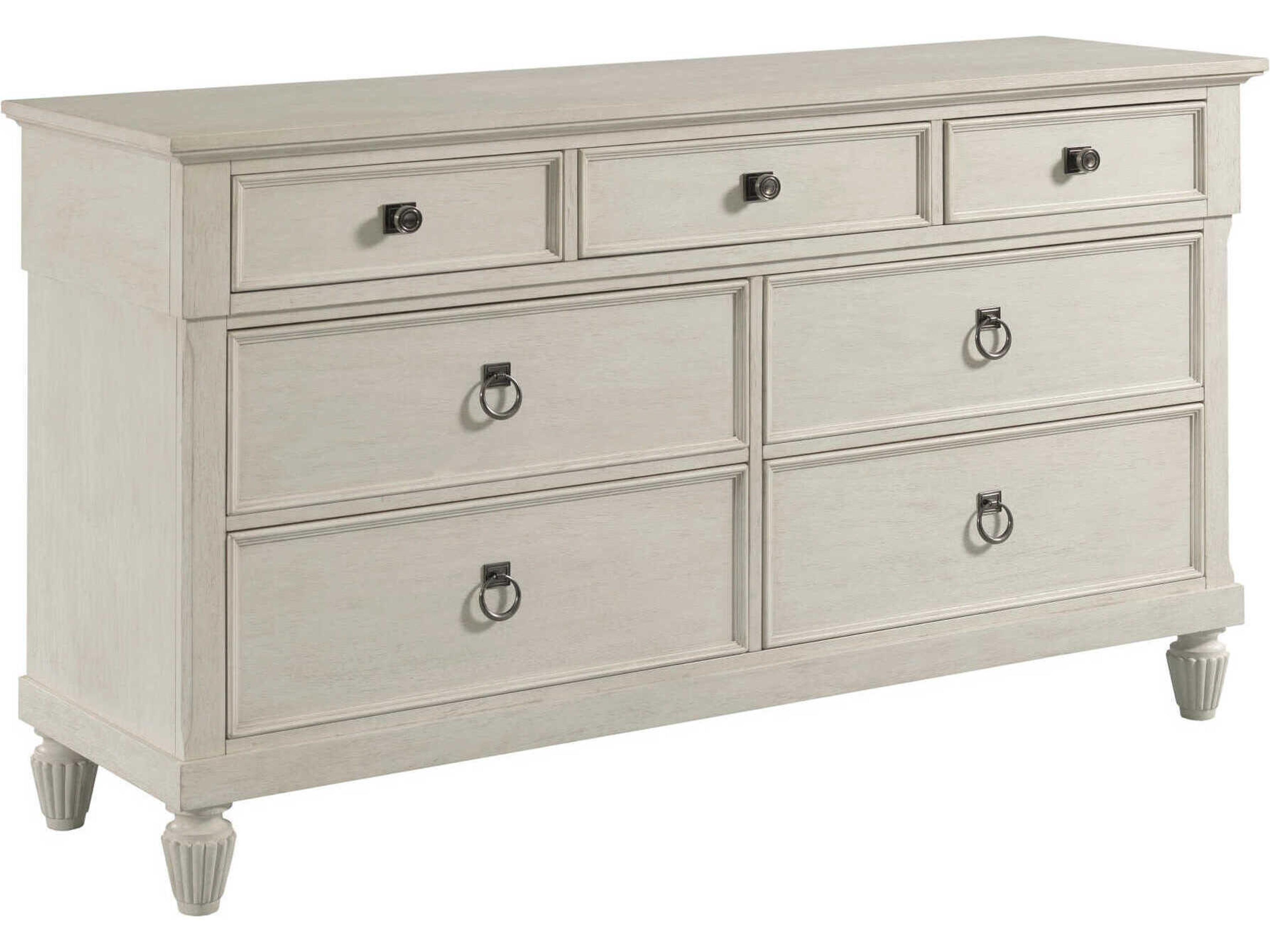 Grand Bay Saybrook 7-Drawers White Hardwood Double Dresser