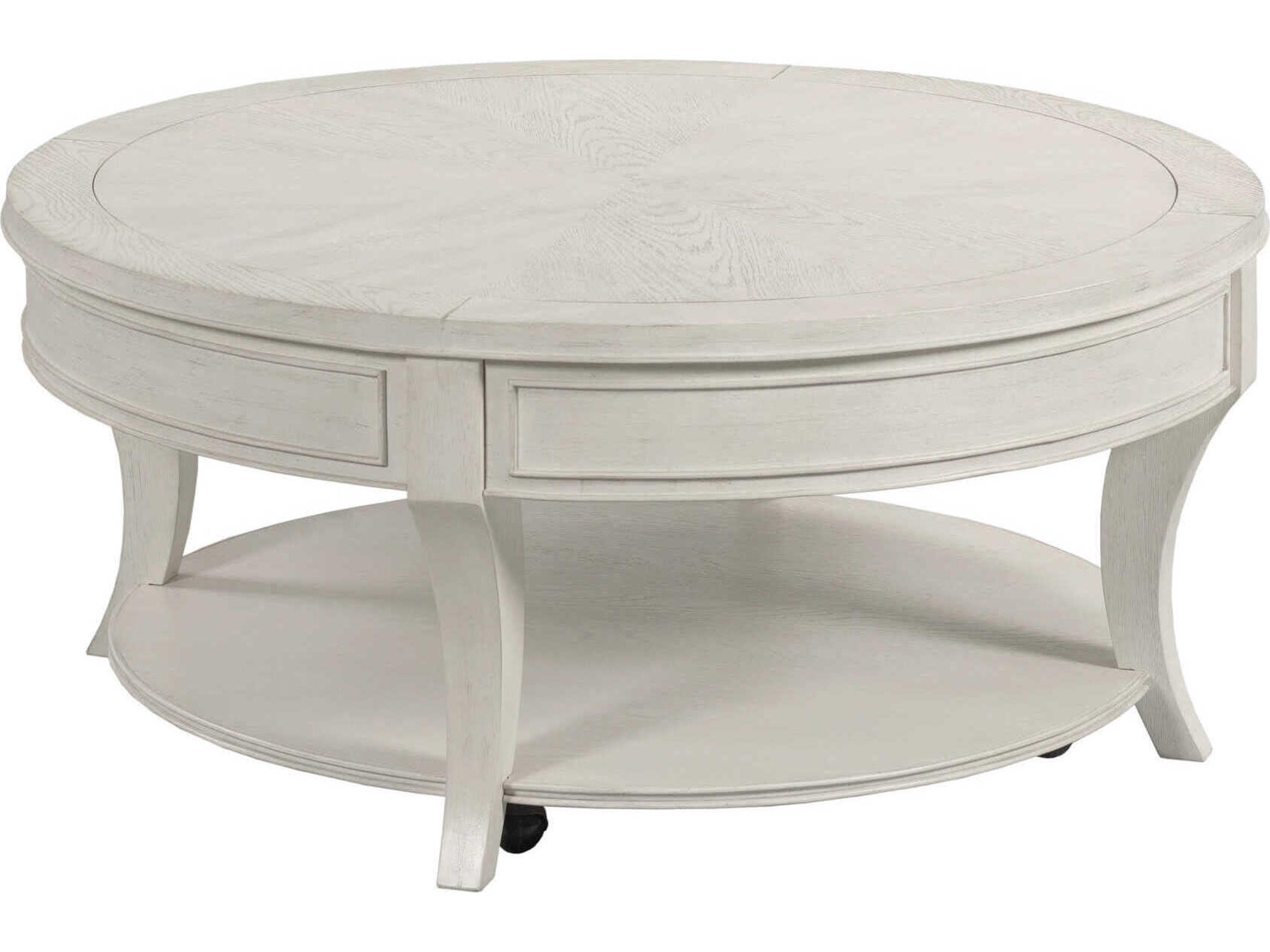 Harmony Marcella Round Wood Eggshell Coffee Table