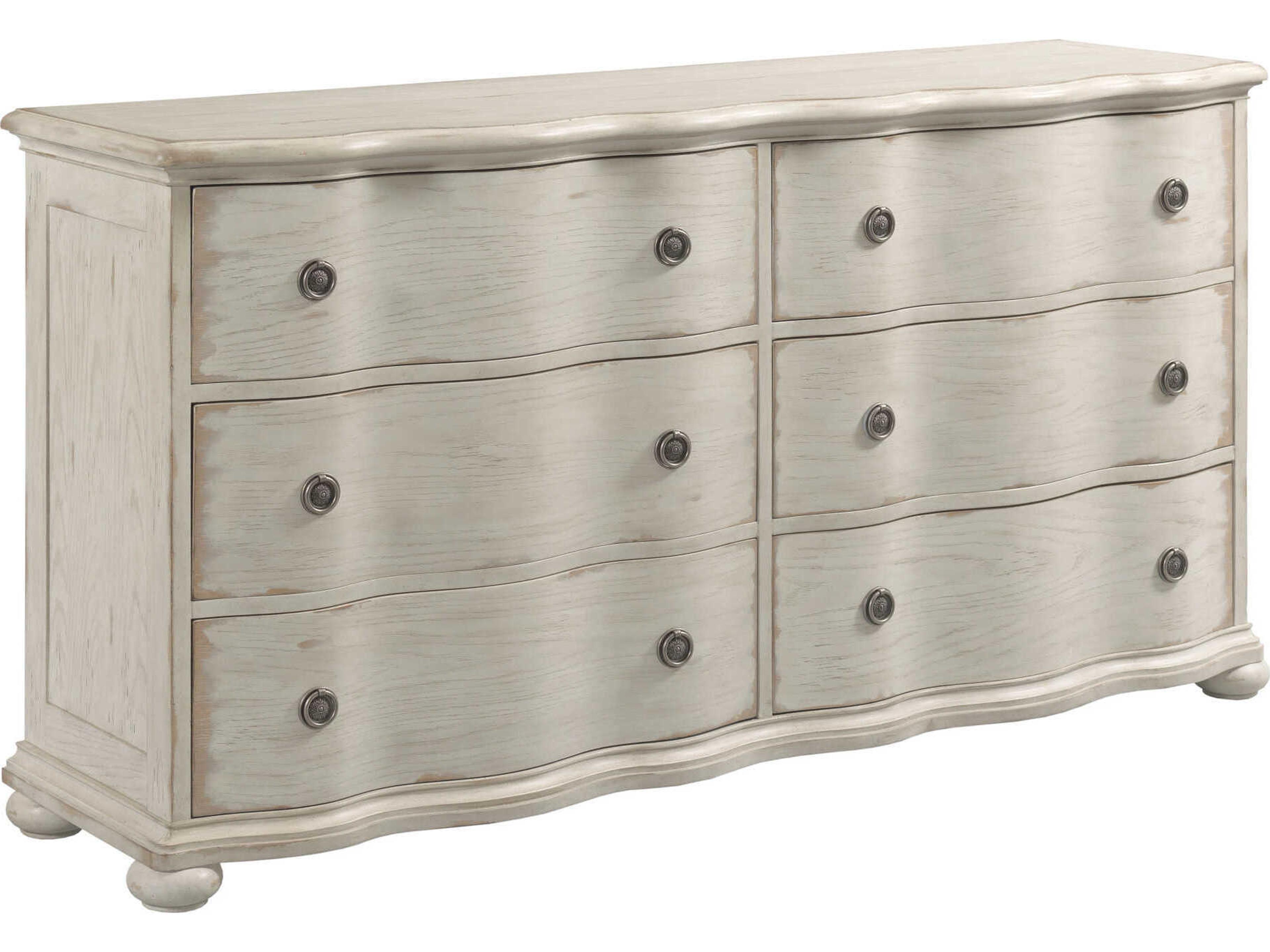 Cambric Helene 6-Drawers Beige Hardwood Double Dresser