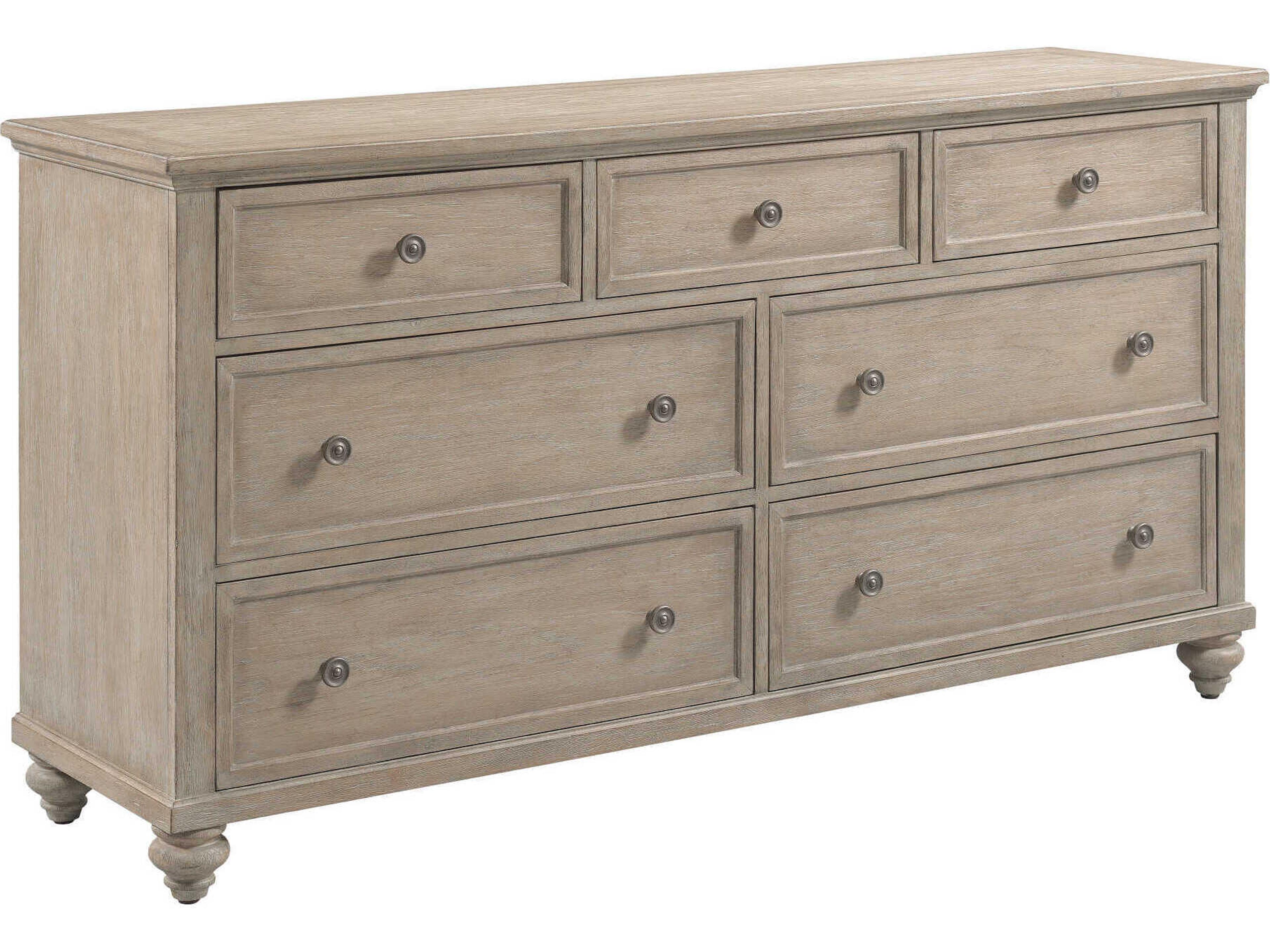 Cambric Miriam 7-Drawers Beige Hardwood Double Dresser
