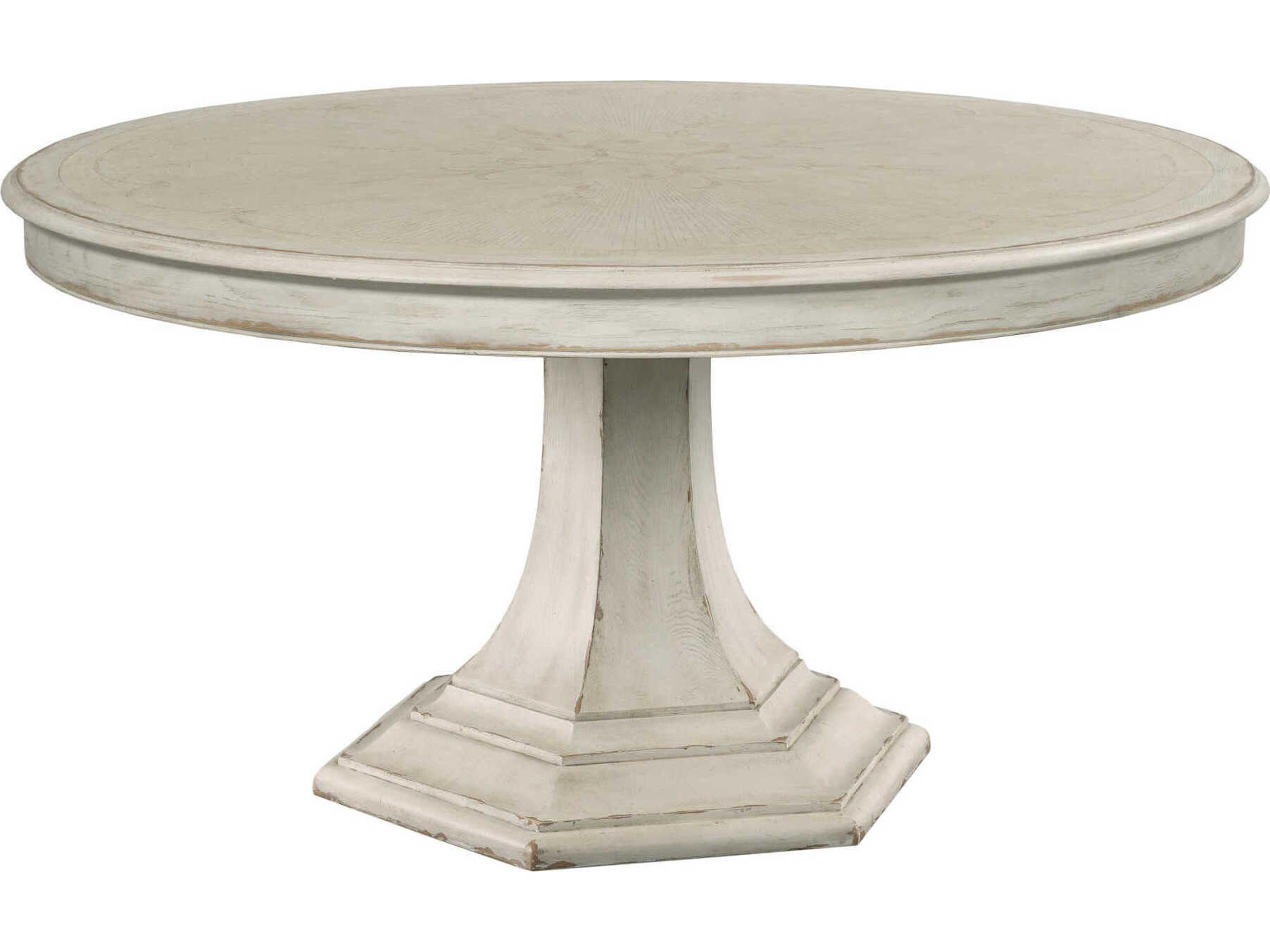 Cambric Civette Round Wood Creme Dining Table