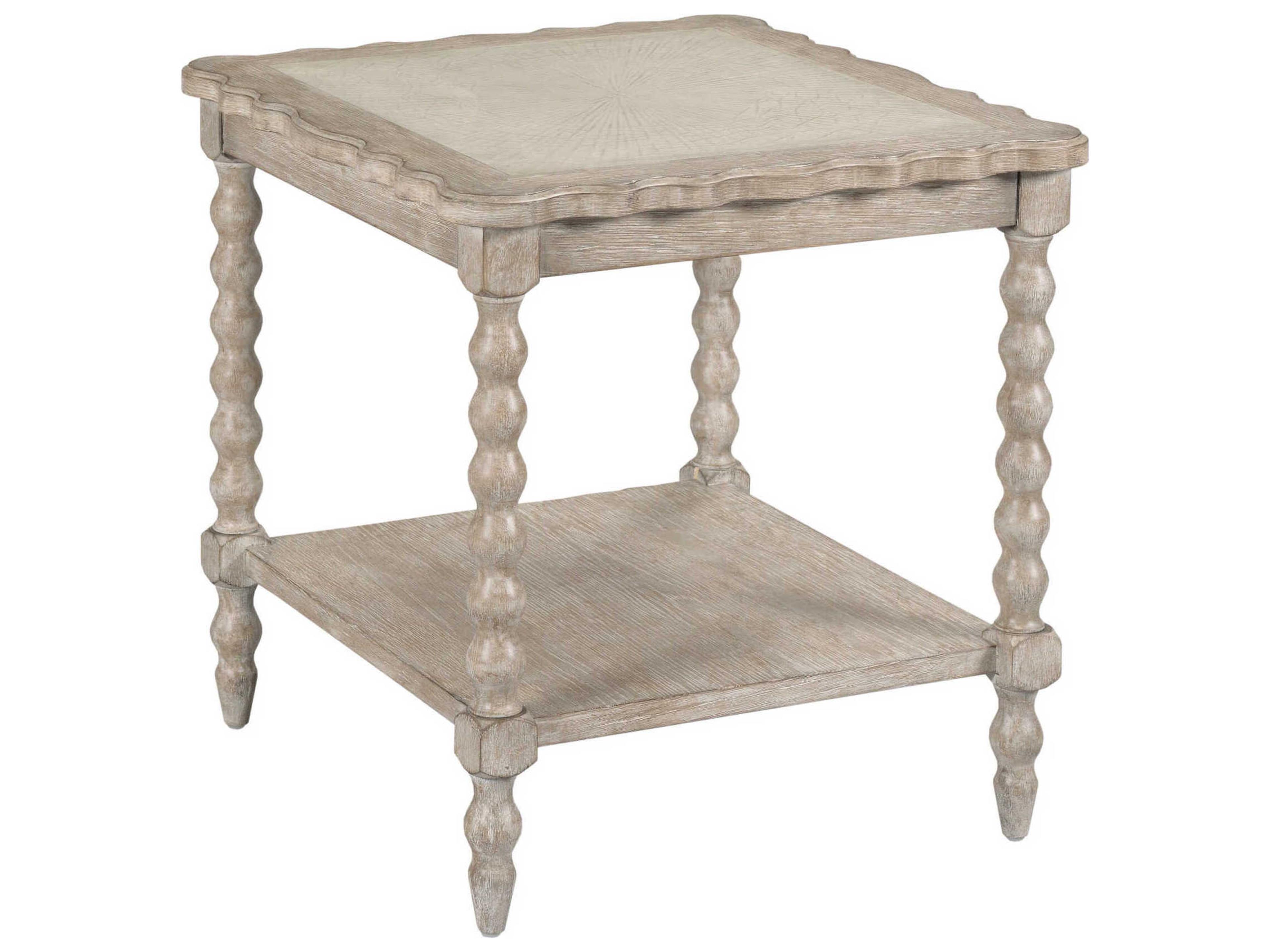 Cambric Batiste Rectangular Wood Breve End Table