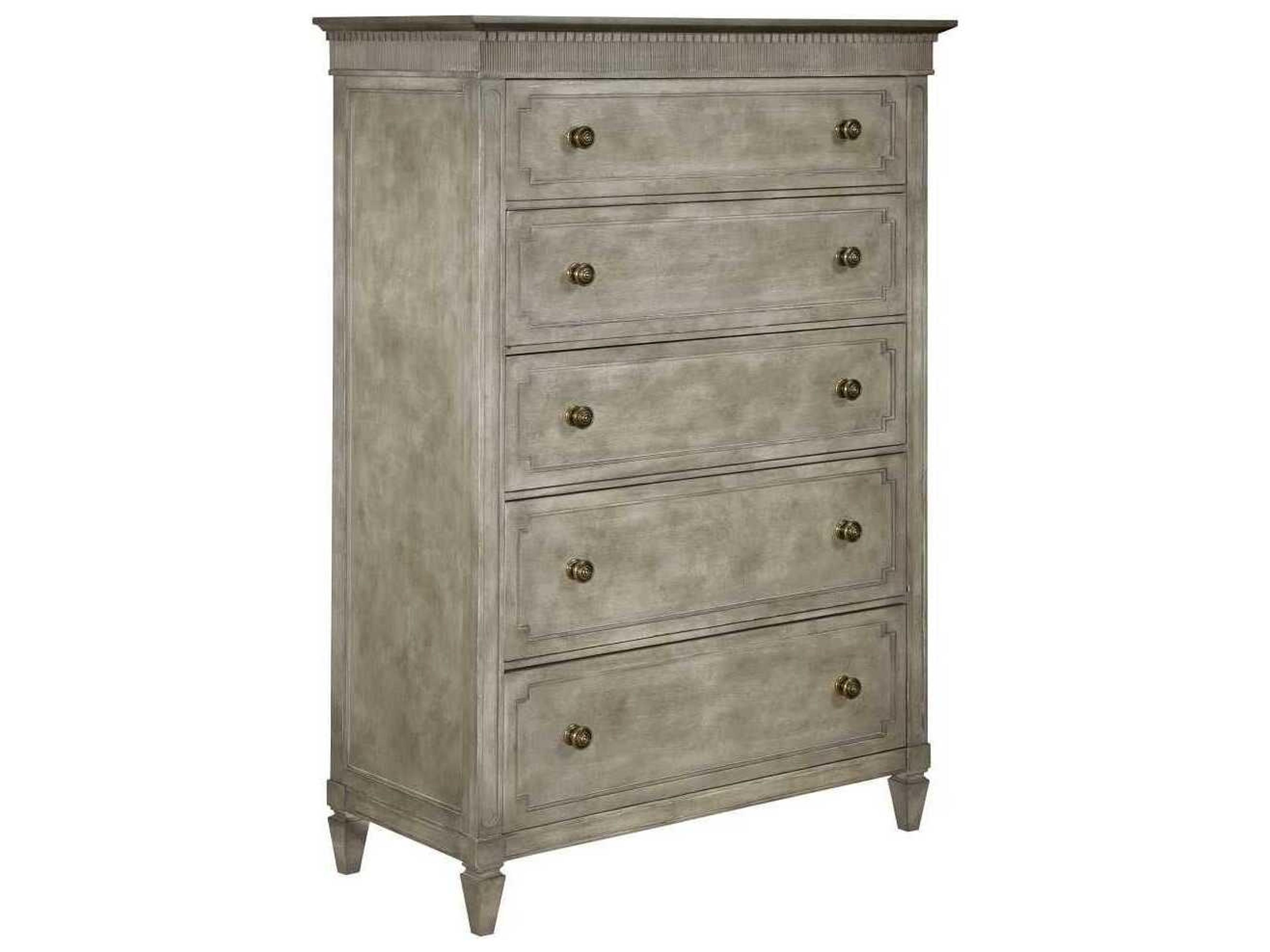 Savona Stephan 5-Drawers Versaille Gray Elm Wood Accent Chest